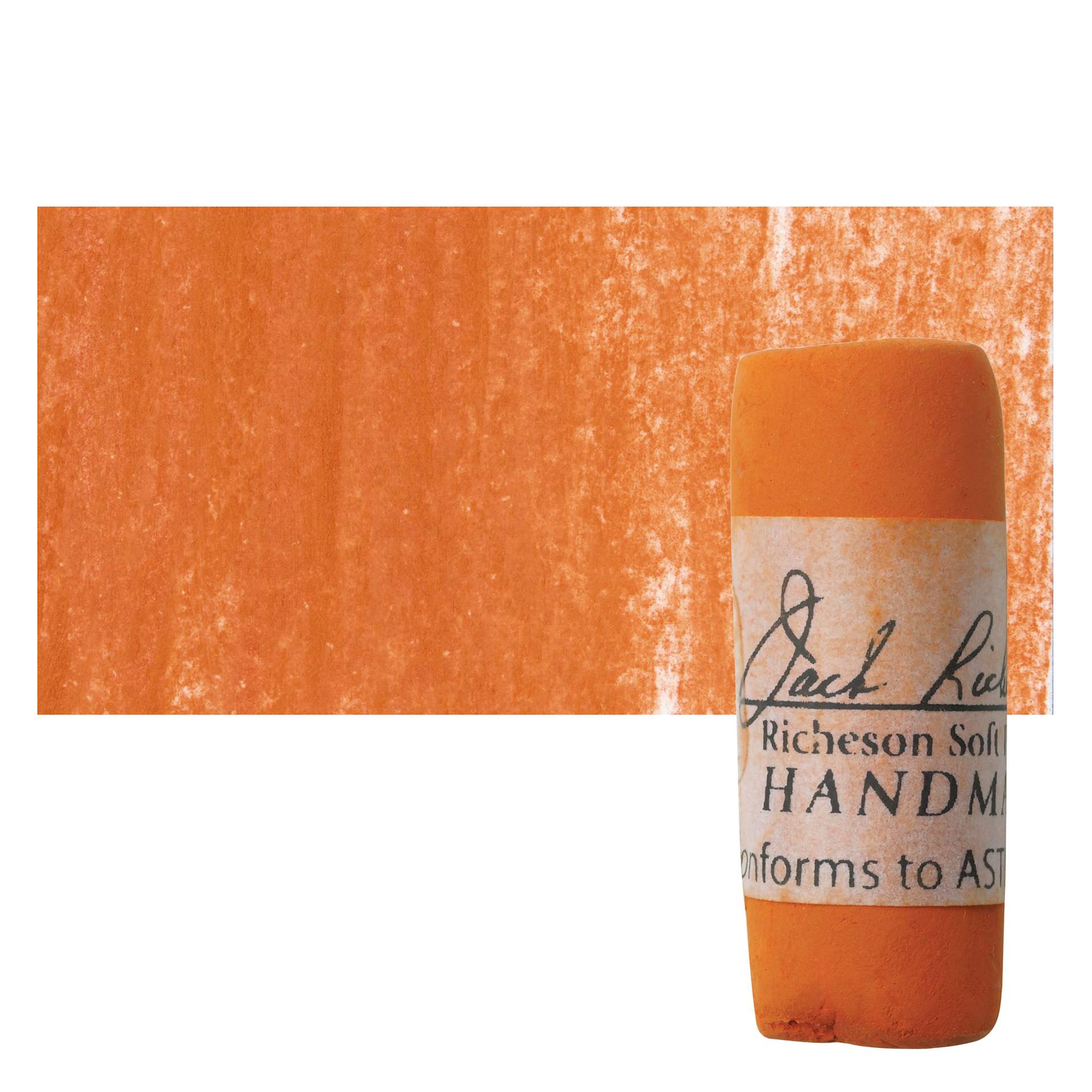 Richeson Soft Handrolled Pastel - Earth Orange EO18, pastel and swatch