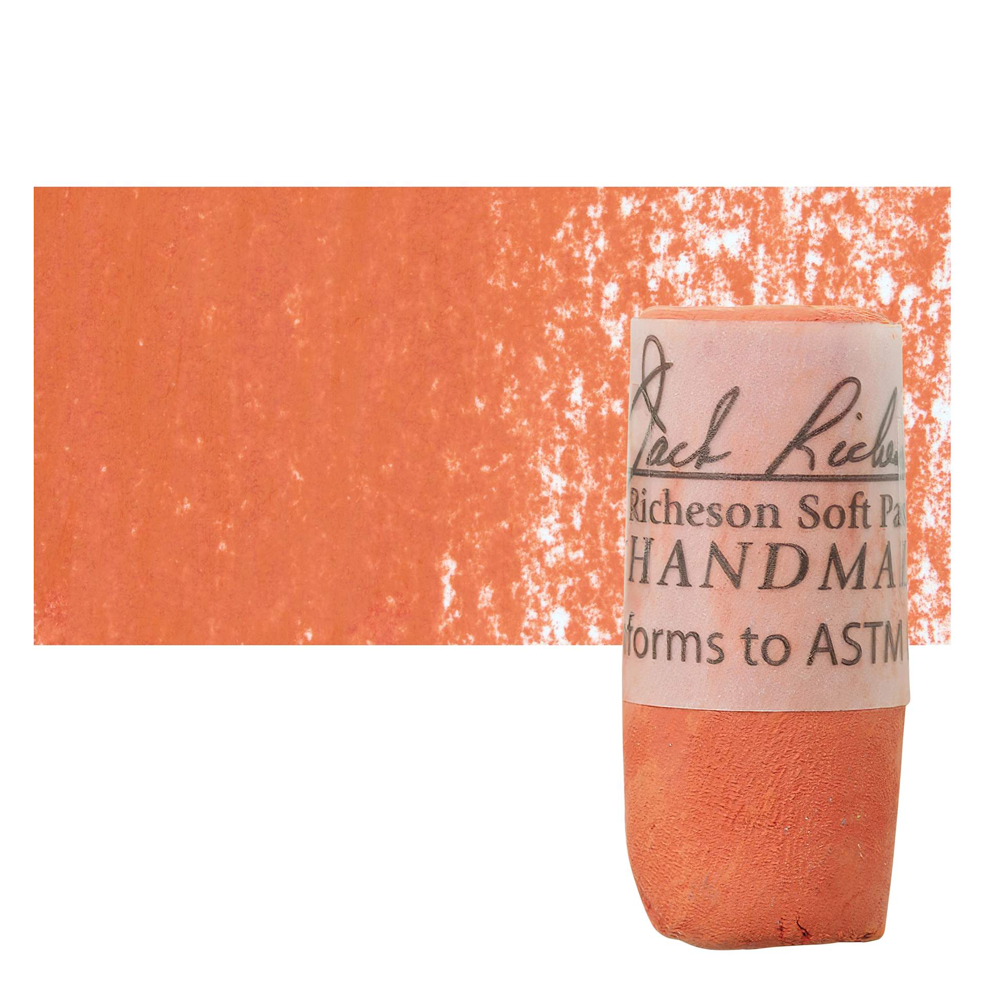 Richeson Soft Handrolled Pastel - Earth Orange EO20, pastel and swatch