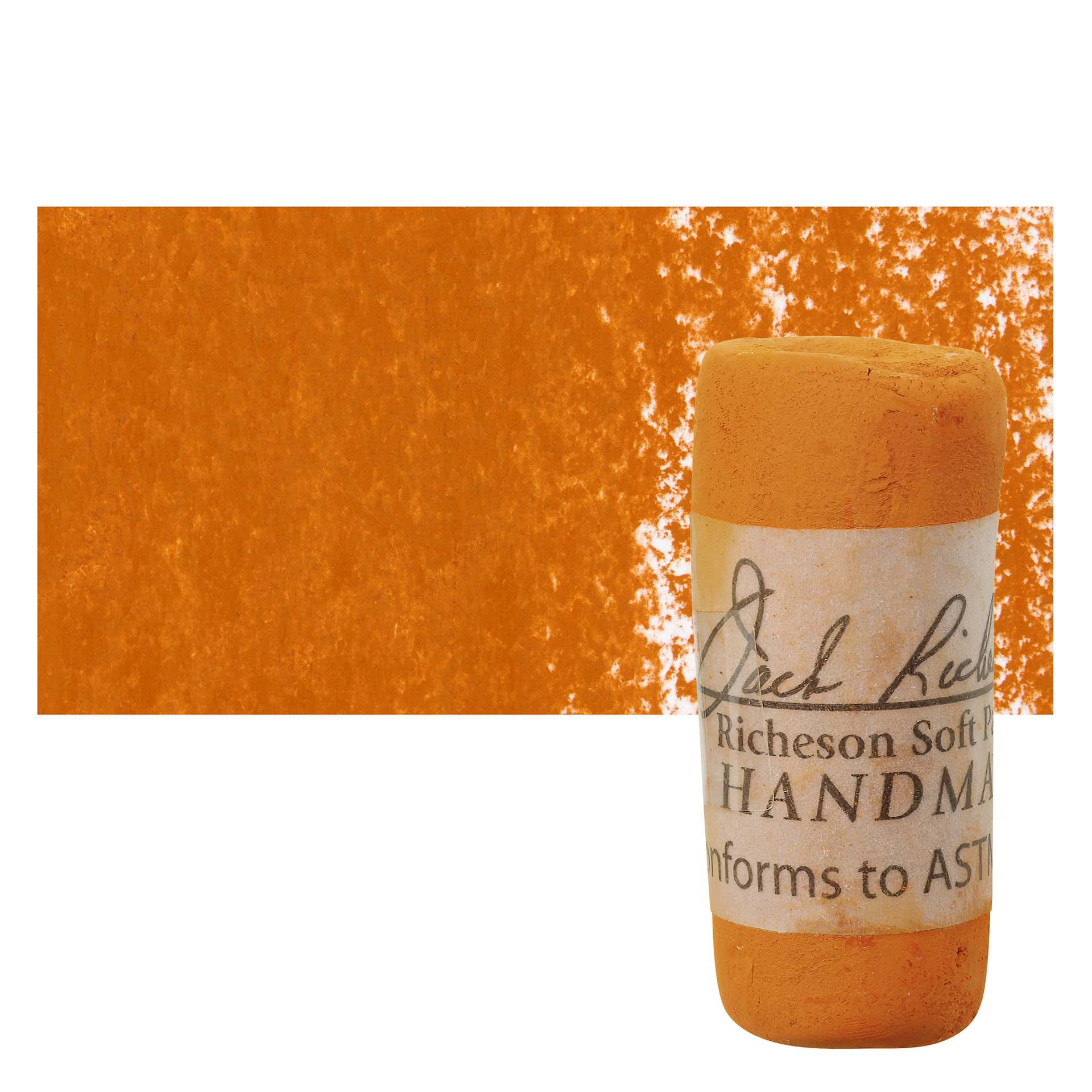 Richeson Soft Handrolled Pastel - Earth Orange EO30, pastel and swatch