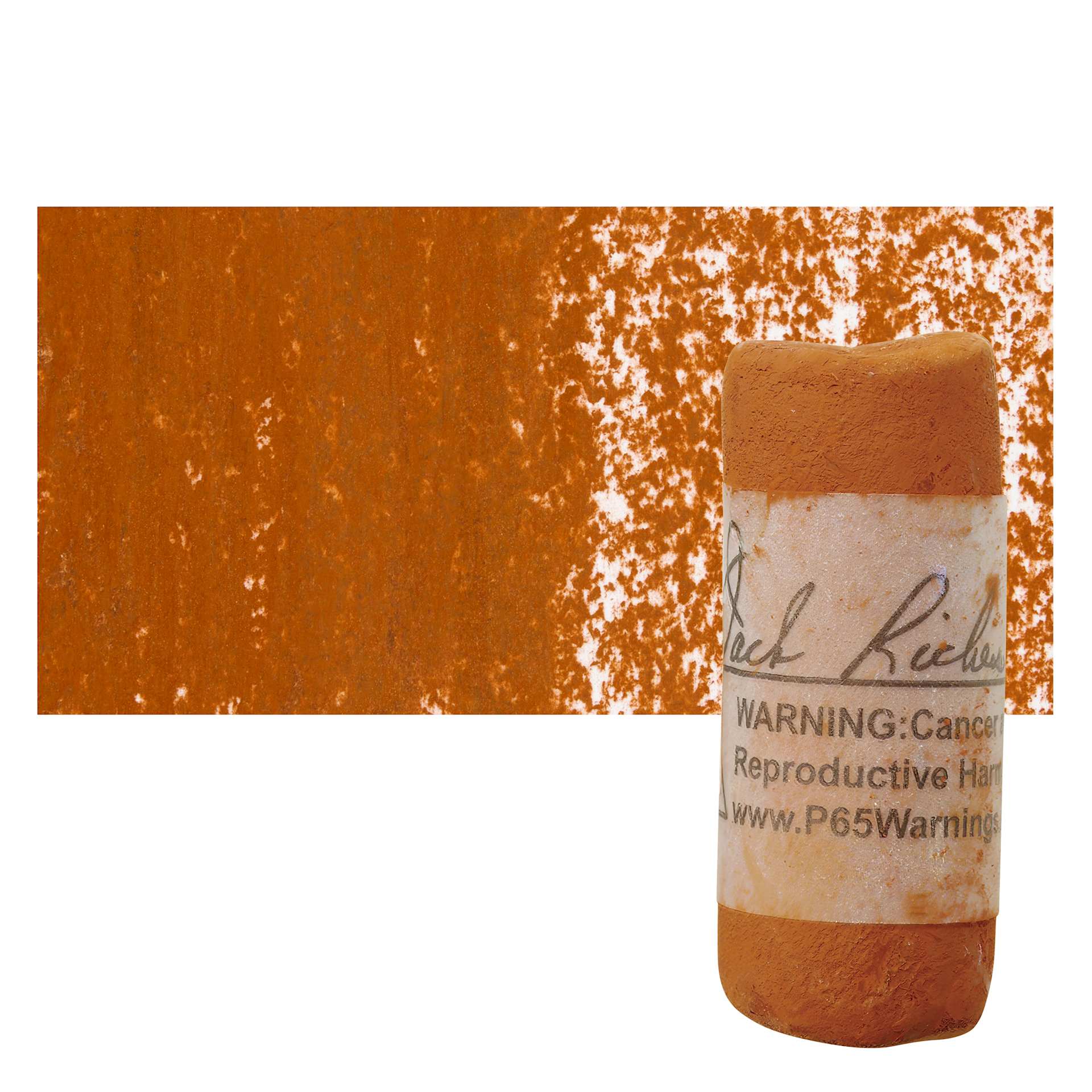 Richeson Soft Handrolled Pastel - Earth Orange EO31, pastel and swatch