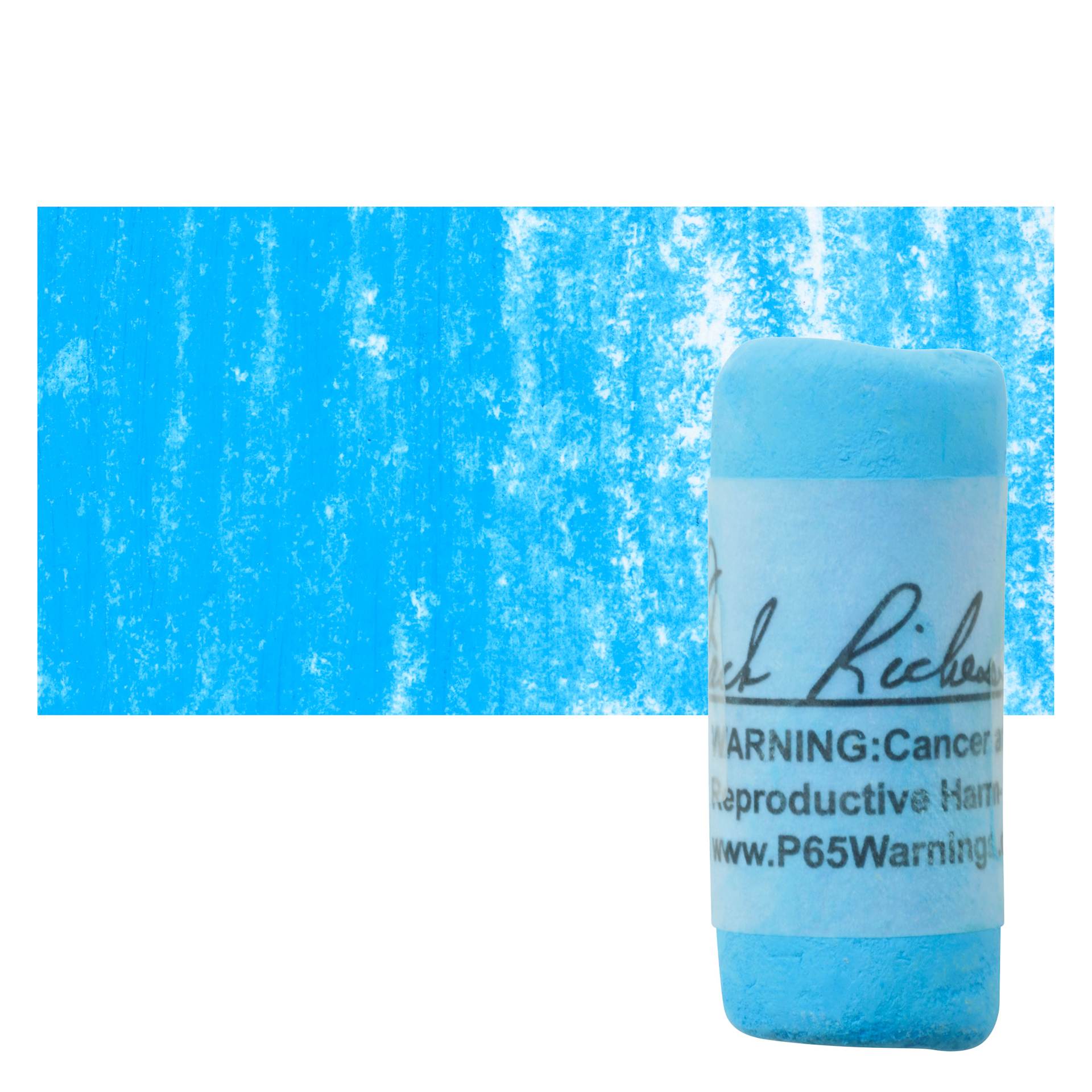 Richeson Soft Handrolled Pastel - Blue B4, pastel and swatch