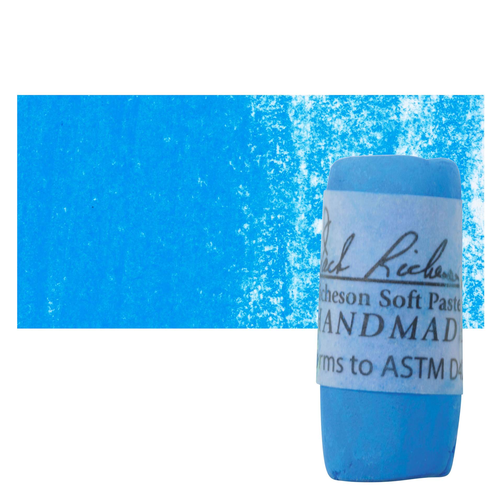 Richeson Soft Handrolled Pastel - Blue B6, pastel and swatch