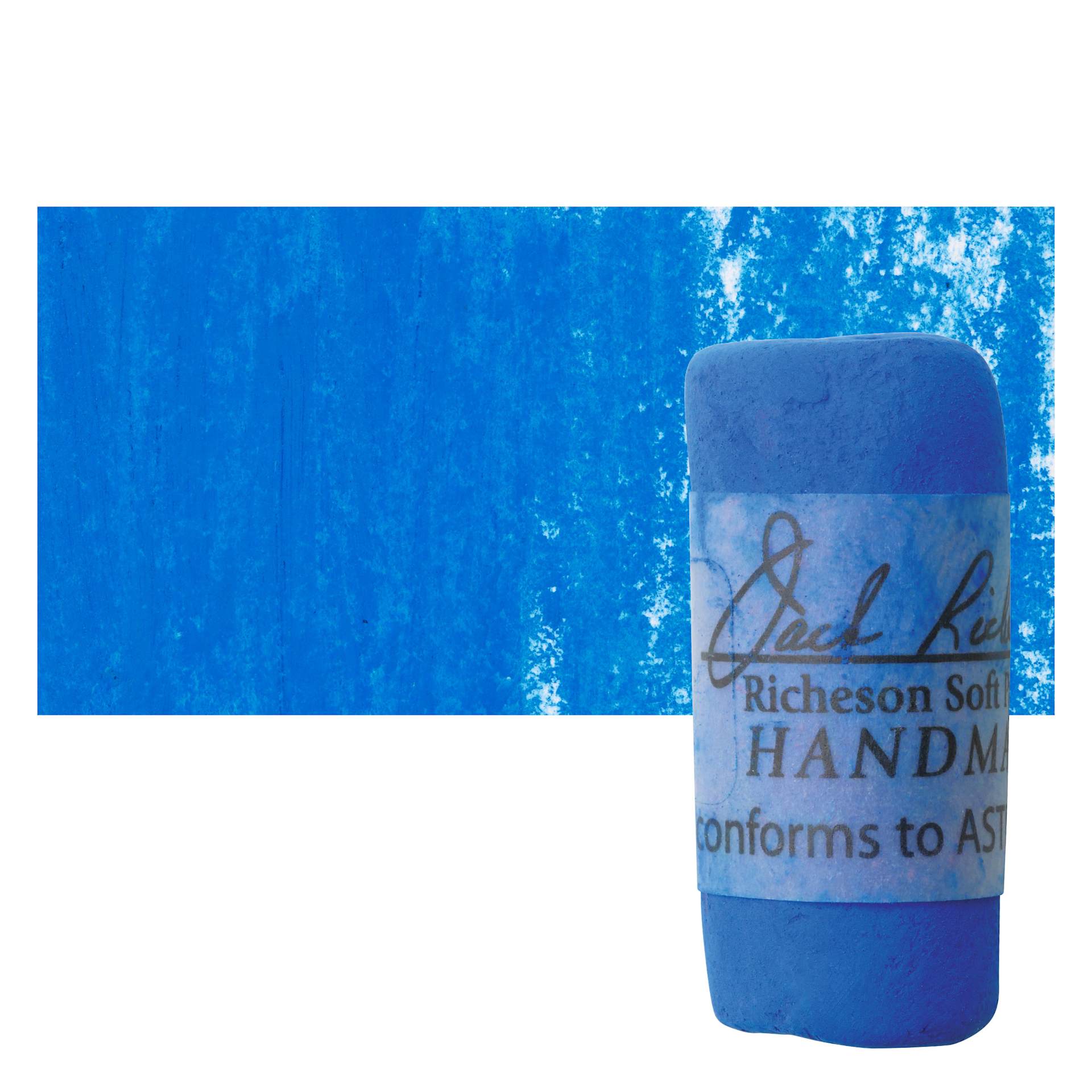 Richeson Soft Handrolled Pastel - Blue B8, pastel and swatch