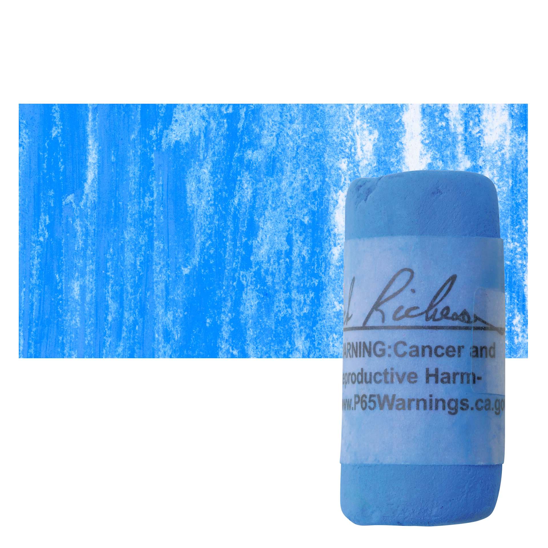 Richeson Soft Handrolled Pastel - Blue B16, pastel and swatch