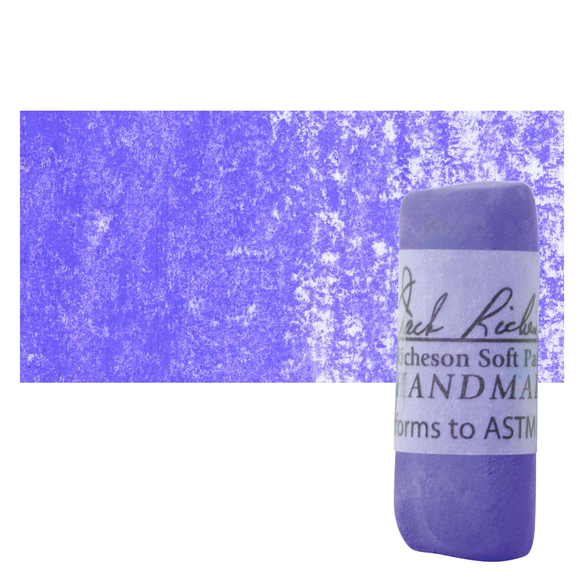 Richeson Soft Handrolled Pastel - Blue B34, pastel and swatch