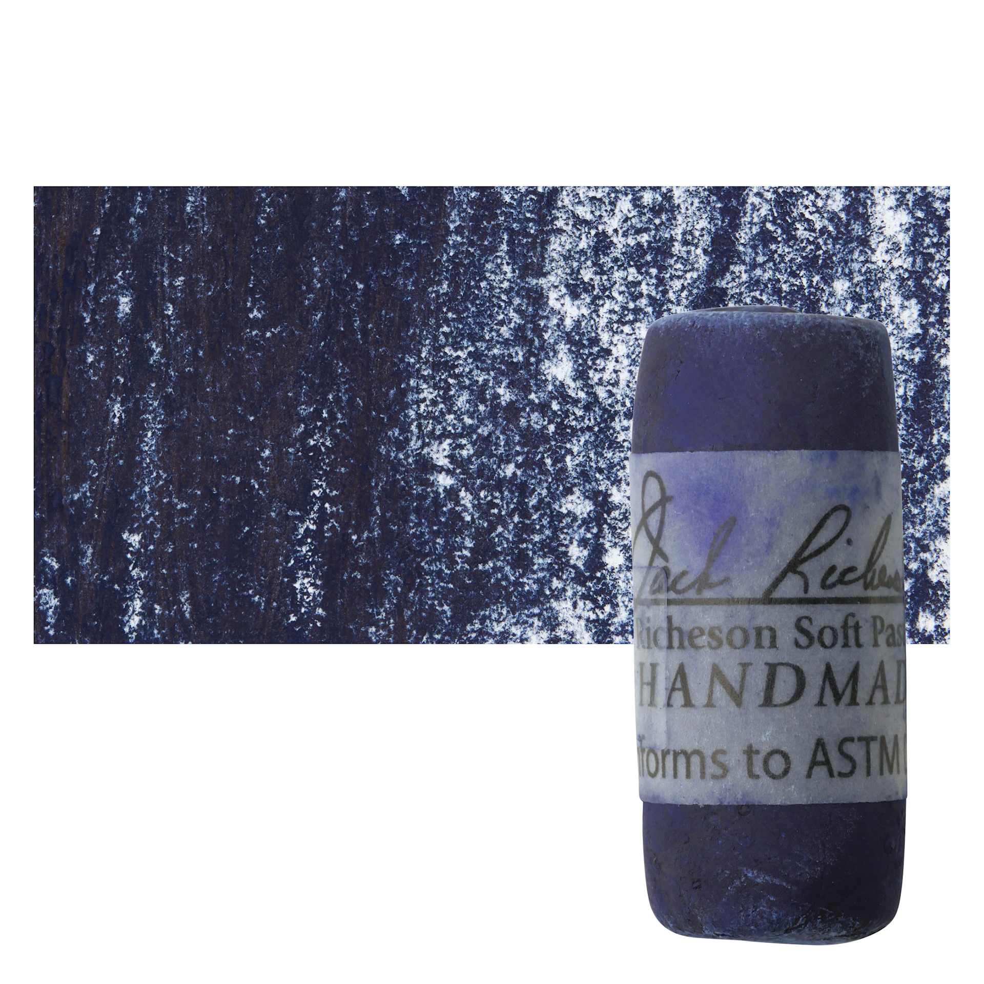 Richeson Soft Handrolled Pastel - Blue B39, pastel and swatch