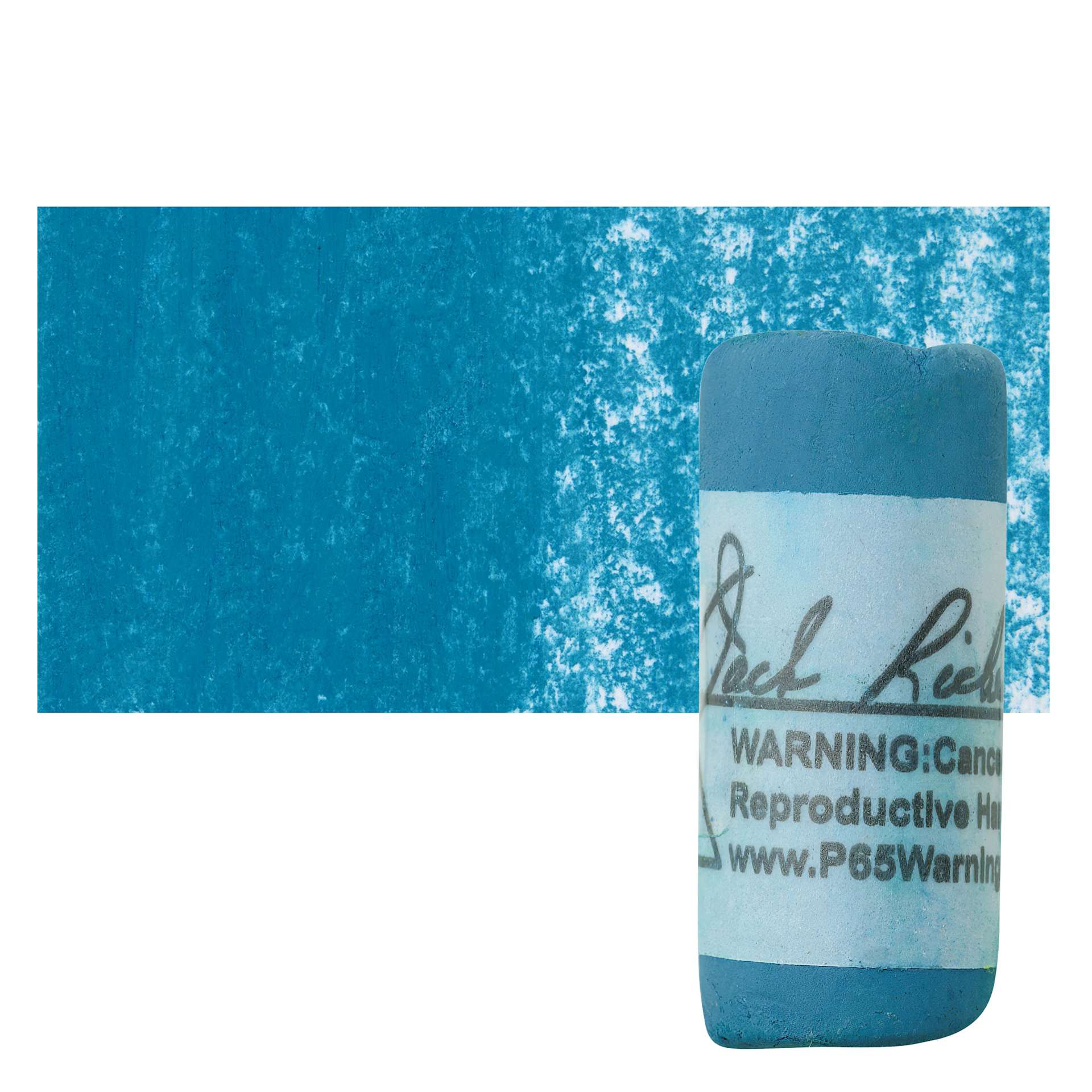 Richeson Soft Handrolled Pastel - Turquoise Blue TB8, pastel and swatch