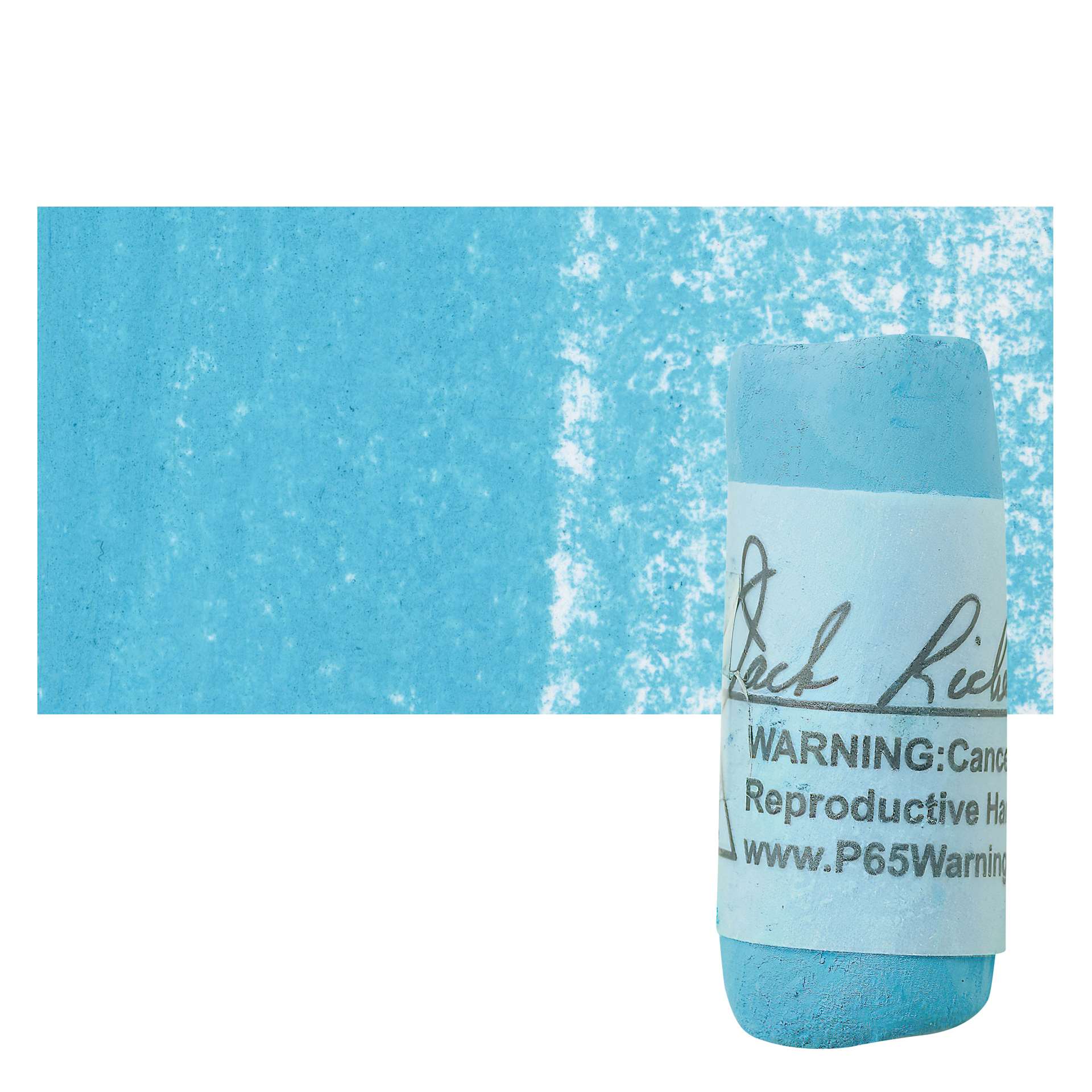 Richeson Soft Handrolled Pastel - Turquoise Blue TB14, pastel and swatch
