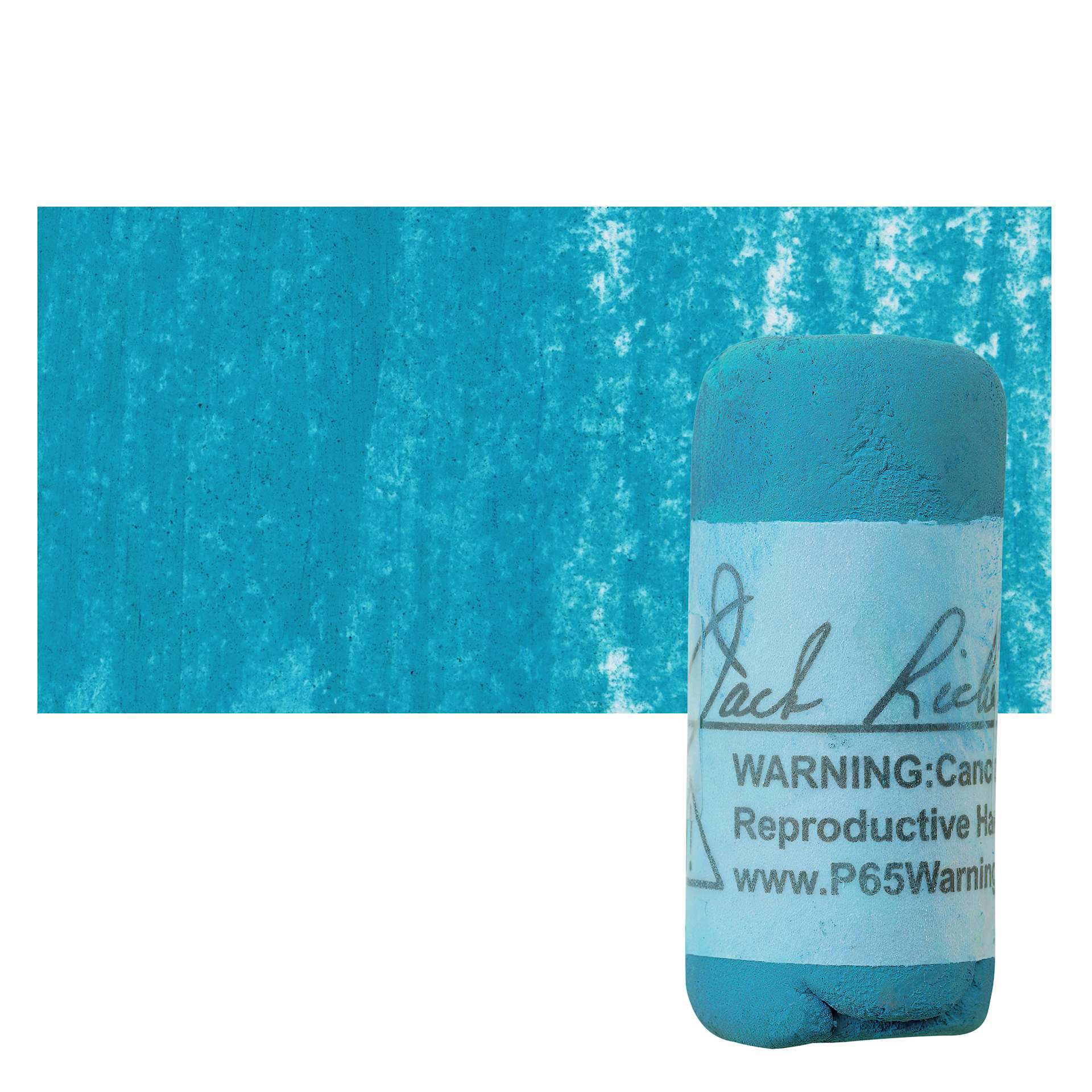 Richeson Soft Handrolled Pastel - Turquoise Blue TB18, pastel and swatch