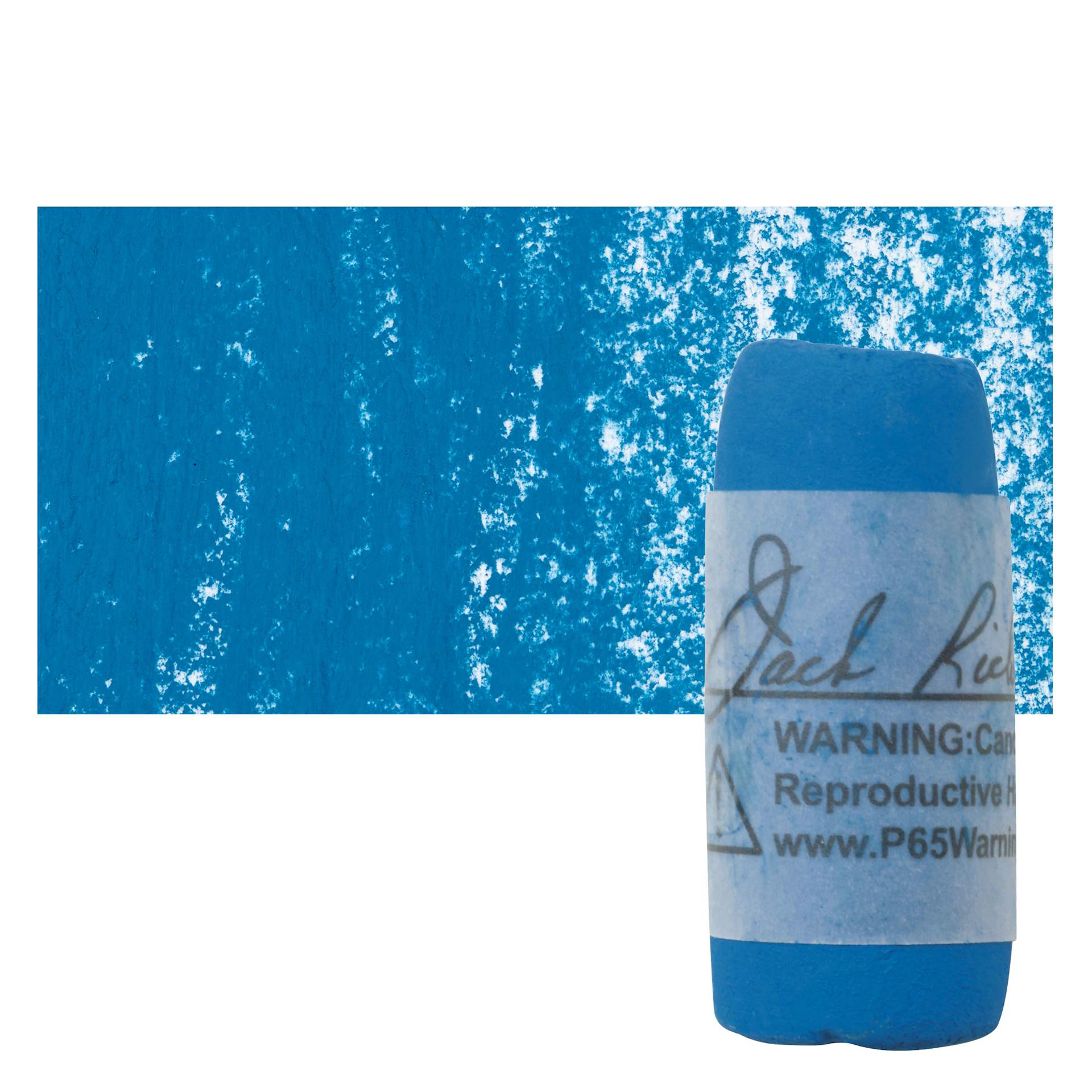 Richeson Soft Handrolled Pastel - Turquoise Blue TB23, pastel and swatch