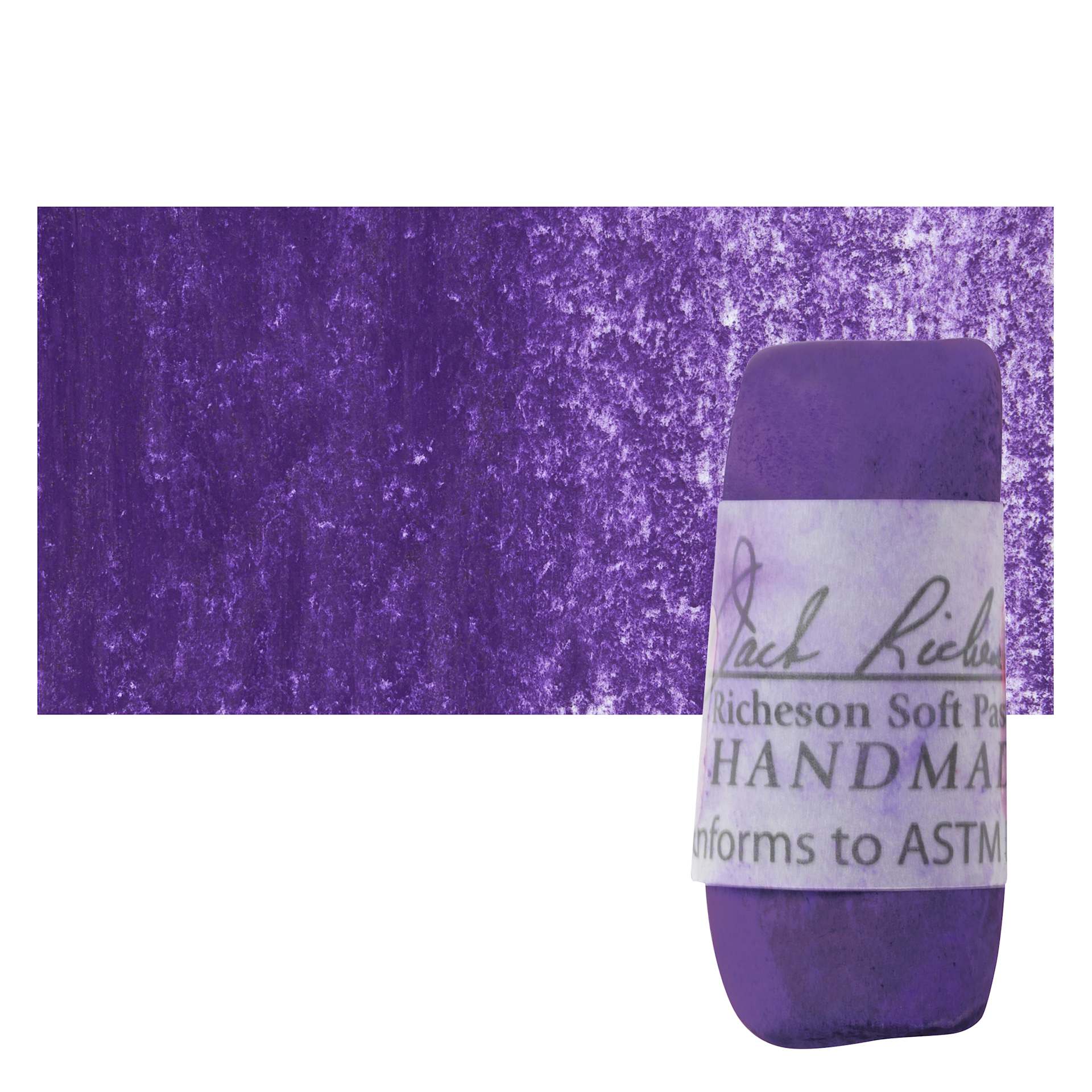 Richeson Soft Handrolled Pastel - Violet V17, pastel and swatch