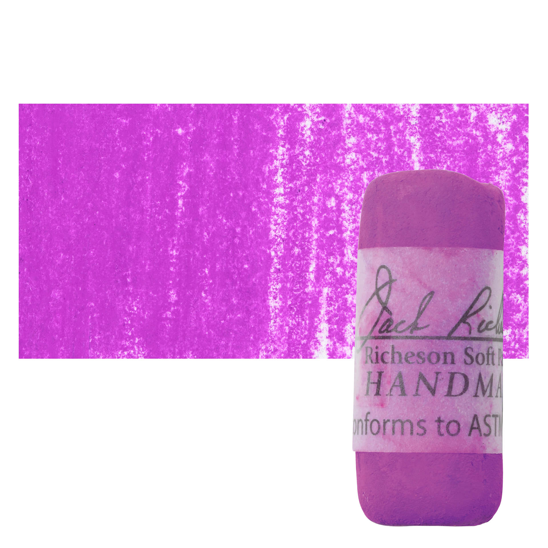 Richeson Soft Handrolled Pastel - Violet V20, pastel and swatch