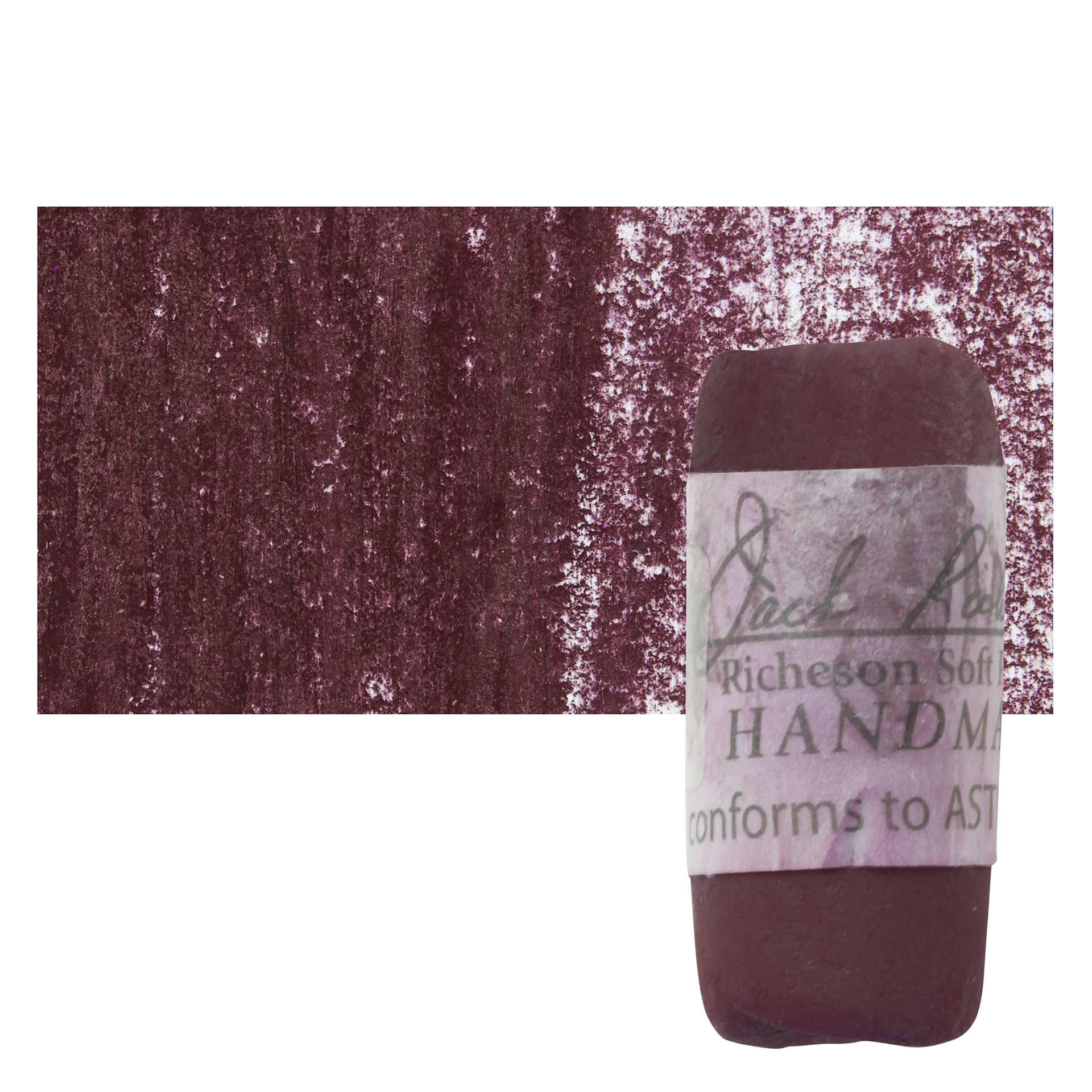 Richeson Soft Handrolled Pastel - Violet V25, pastel and swatch
