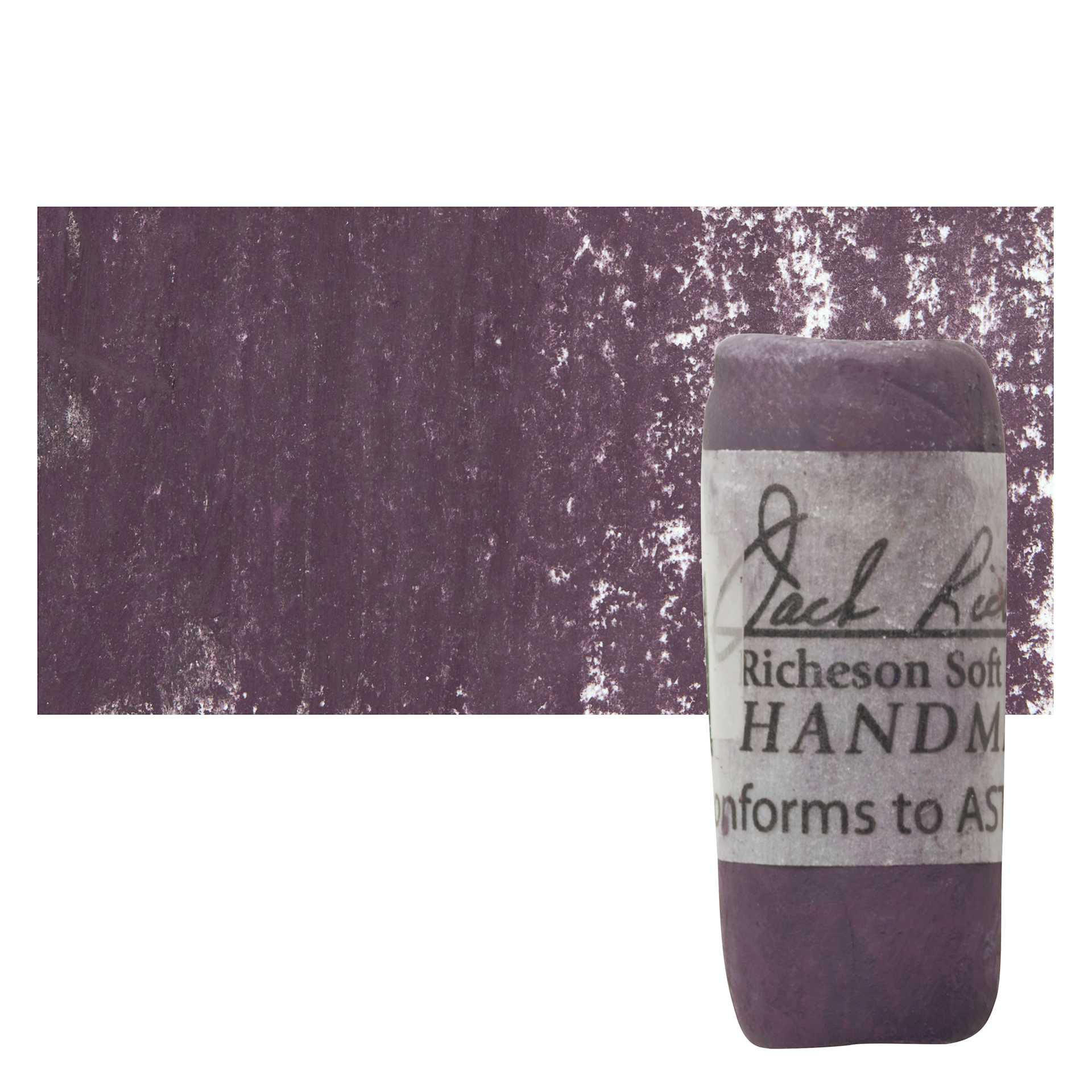 Richeson Soft Handrolled Pastel - Violet V28, pastel and swatch