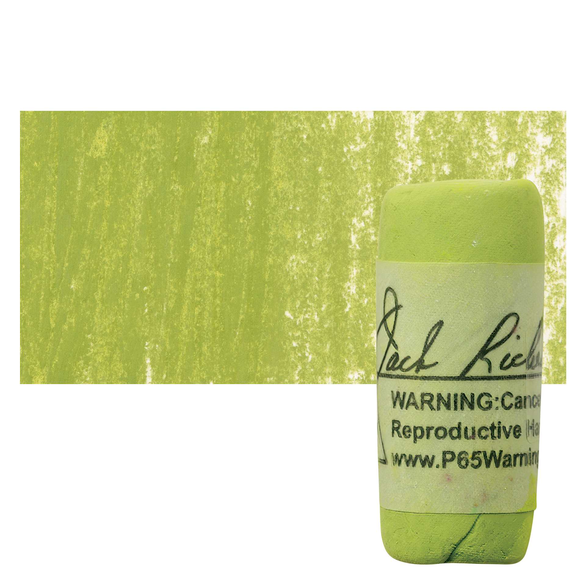 Richeson Soft Handrolled Pastel - Green G4, pastel and swatch