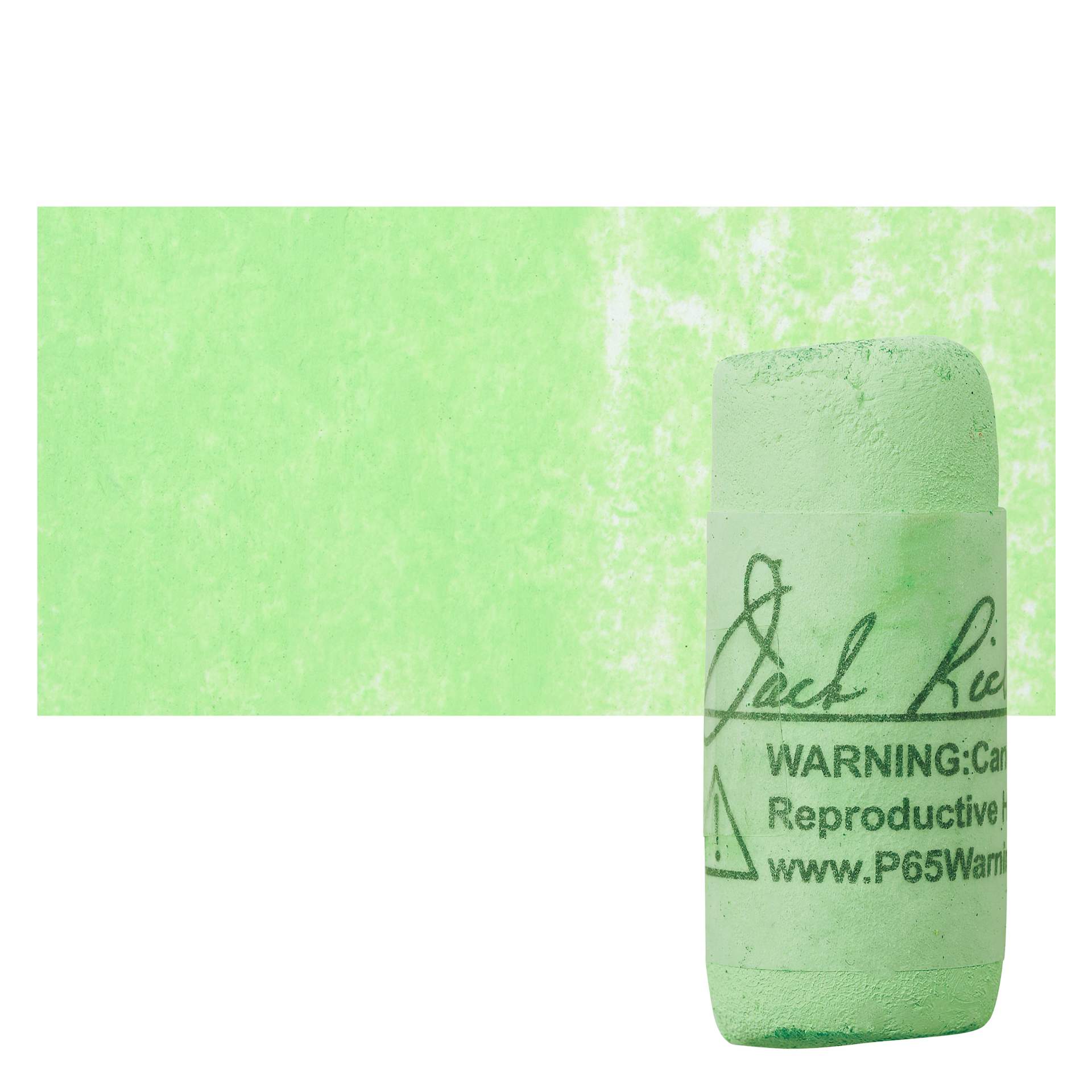 Richeson Soft Handrolled Pastel - Green G22, pastel and swatch