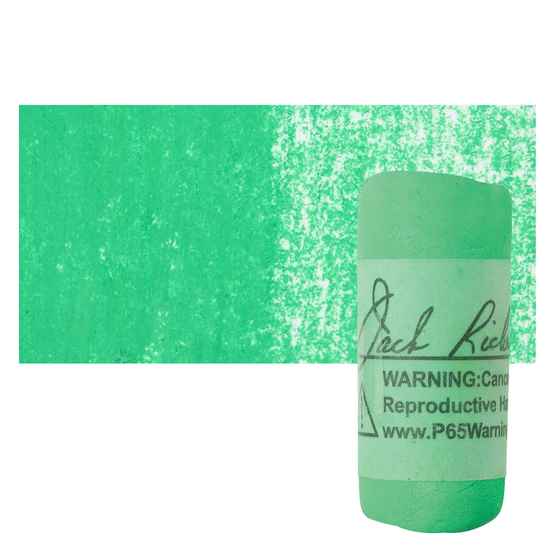 Richeson Soft Handrolled Pastel - Green G25, pastel and swatch