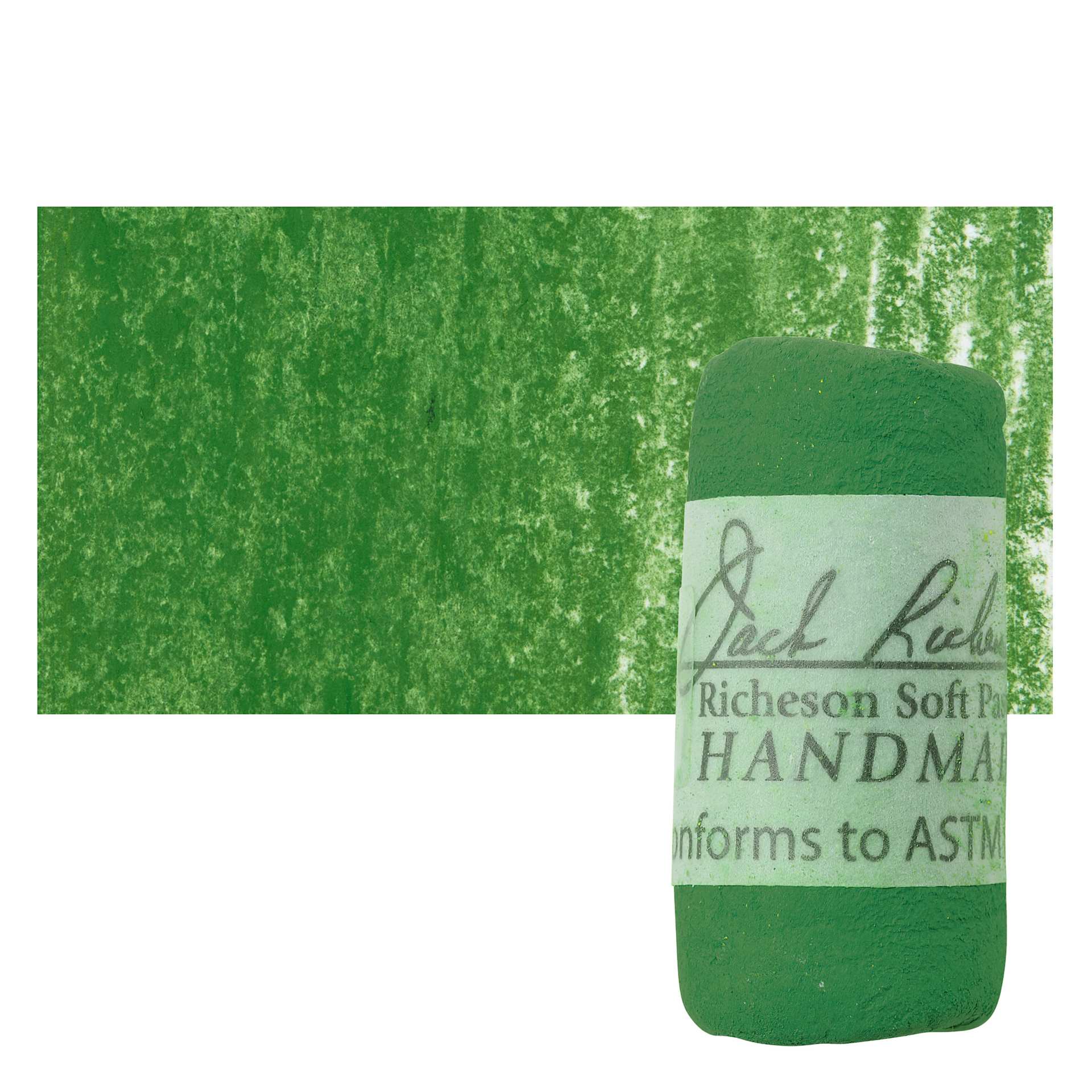 Richeson Soft Handrolled Pastel - Green G39, pastel and swatch