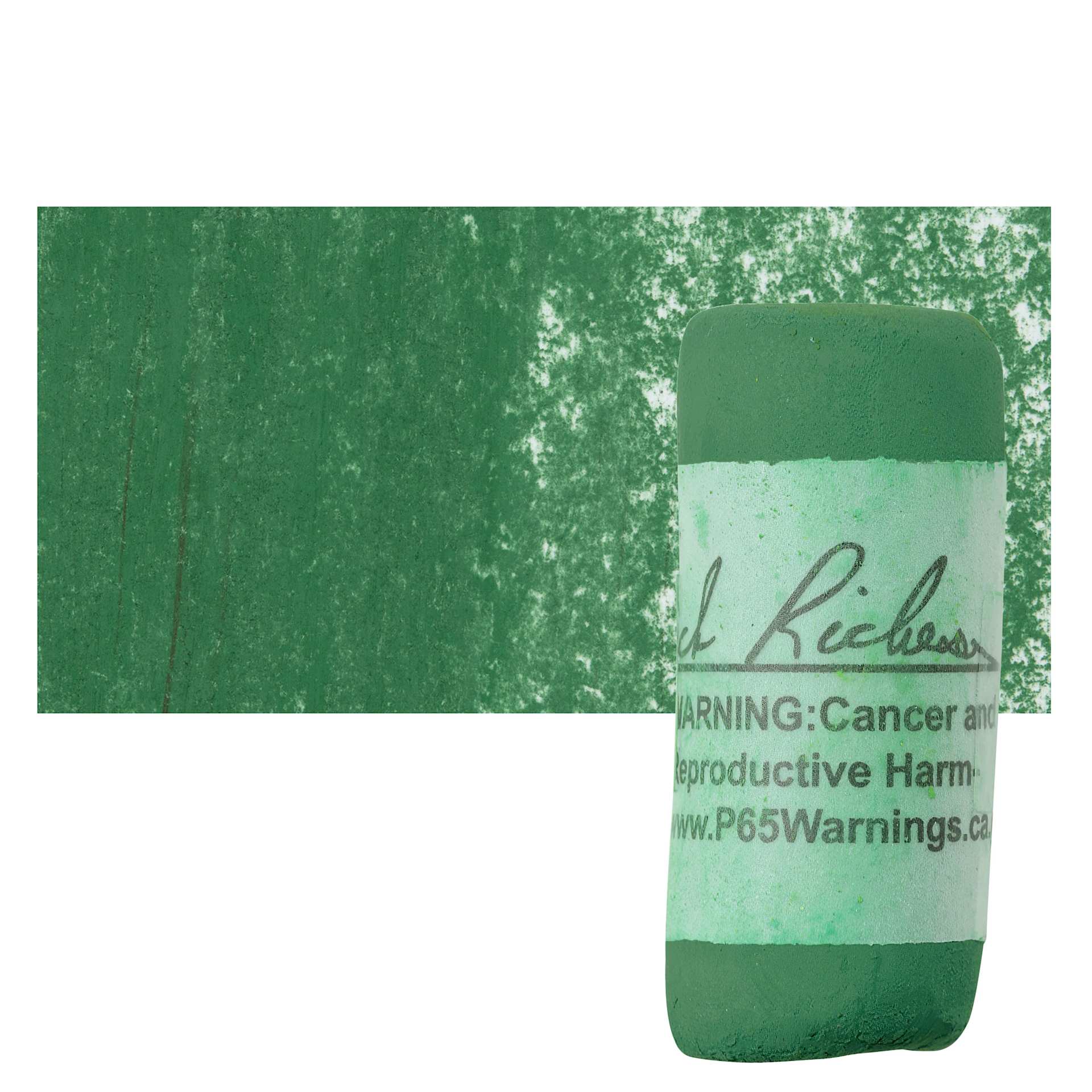 Richeson Soft Handrolled Pastel - Green G40, pastel and swatch