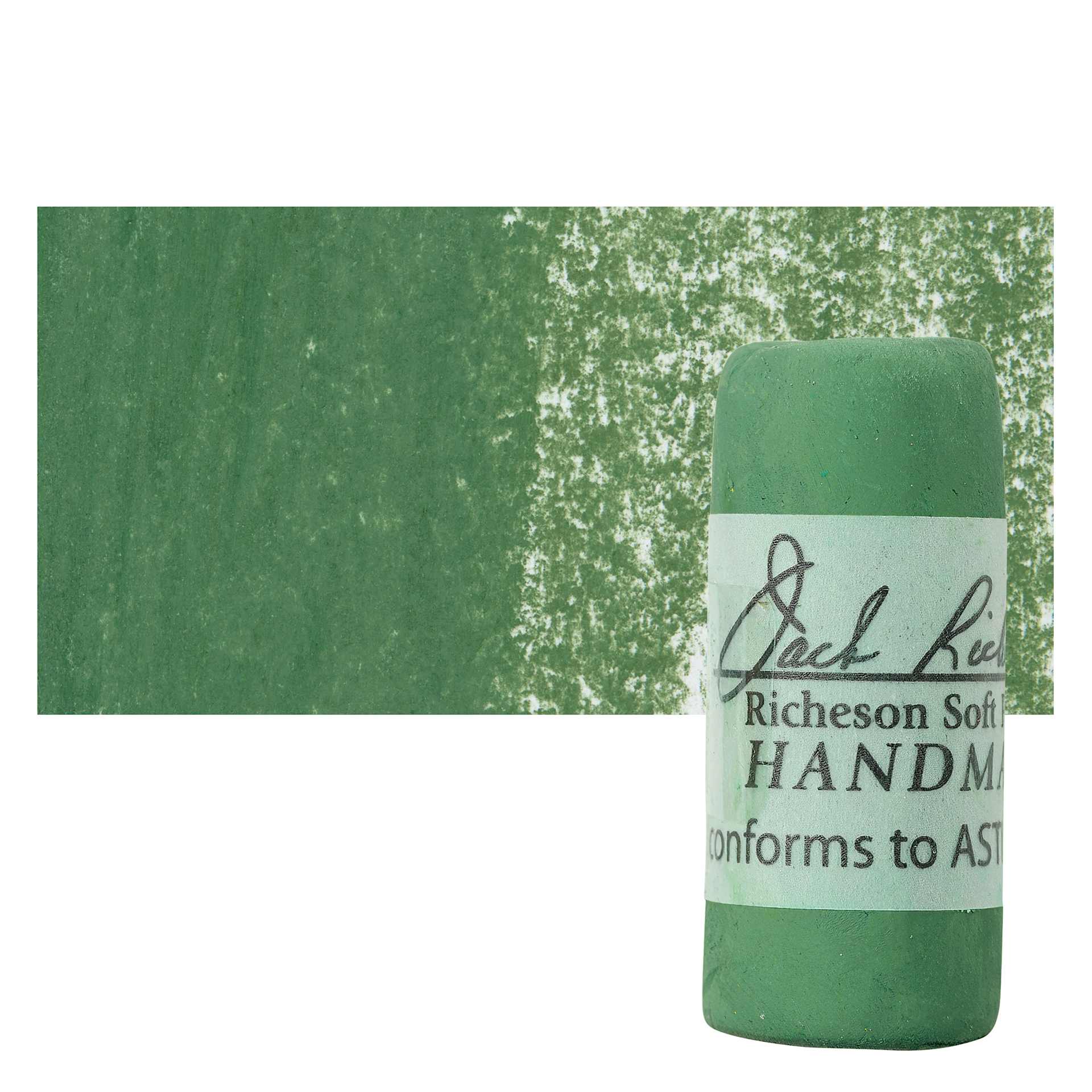 Richeson Soft Handrolled Pastel - Green G54, pastel and swatch