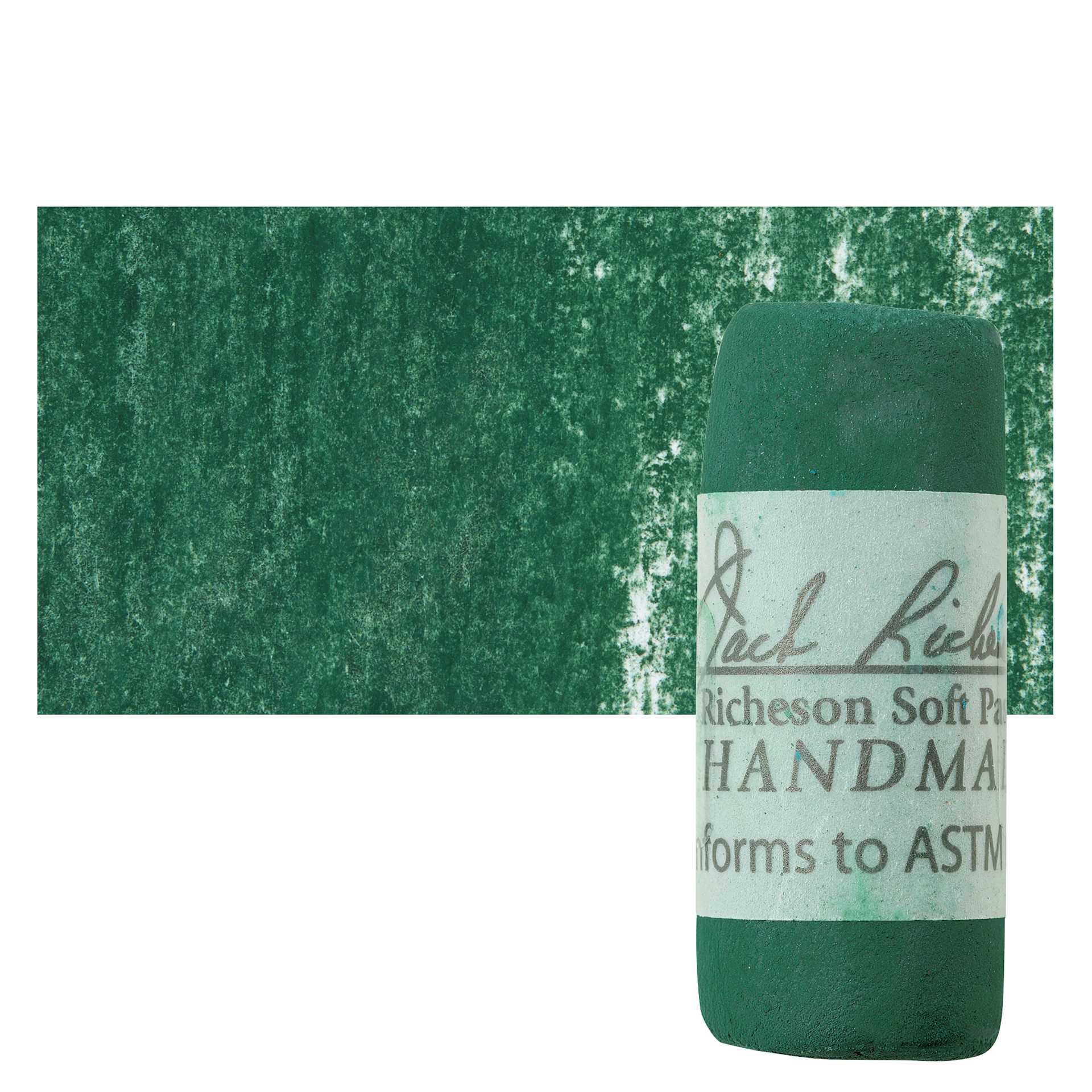 Richeson Soft Handrolled Pastel - Green G59, pastel and swatch