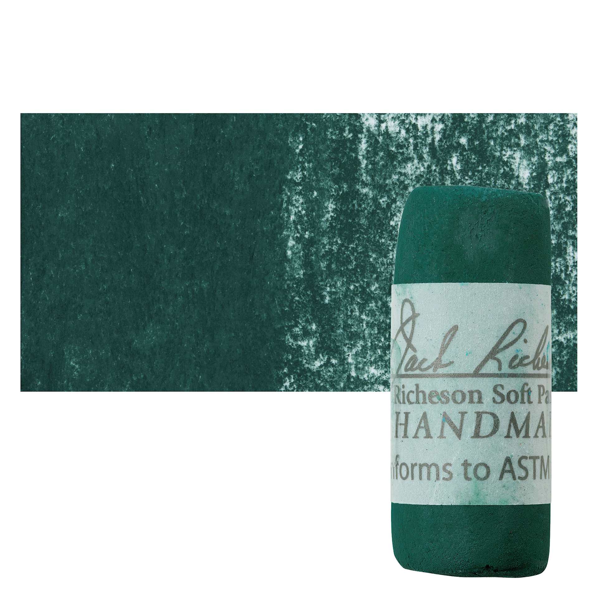 Richeson Soft Handrolled Pastel - Green G61, pastel and swatch