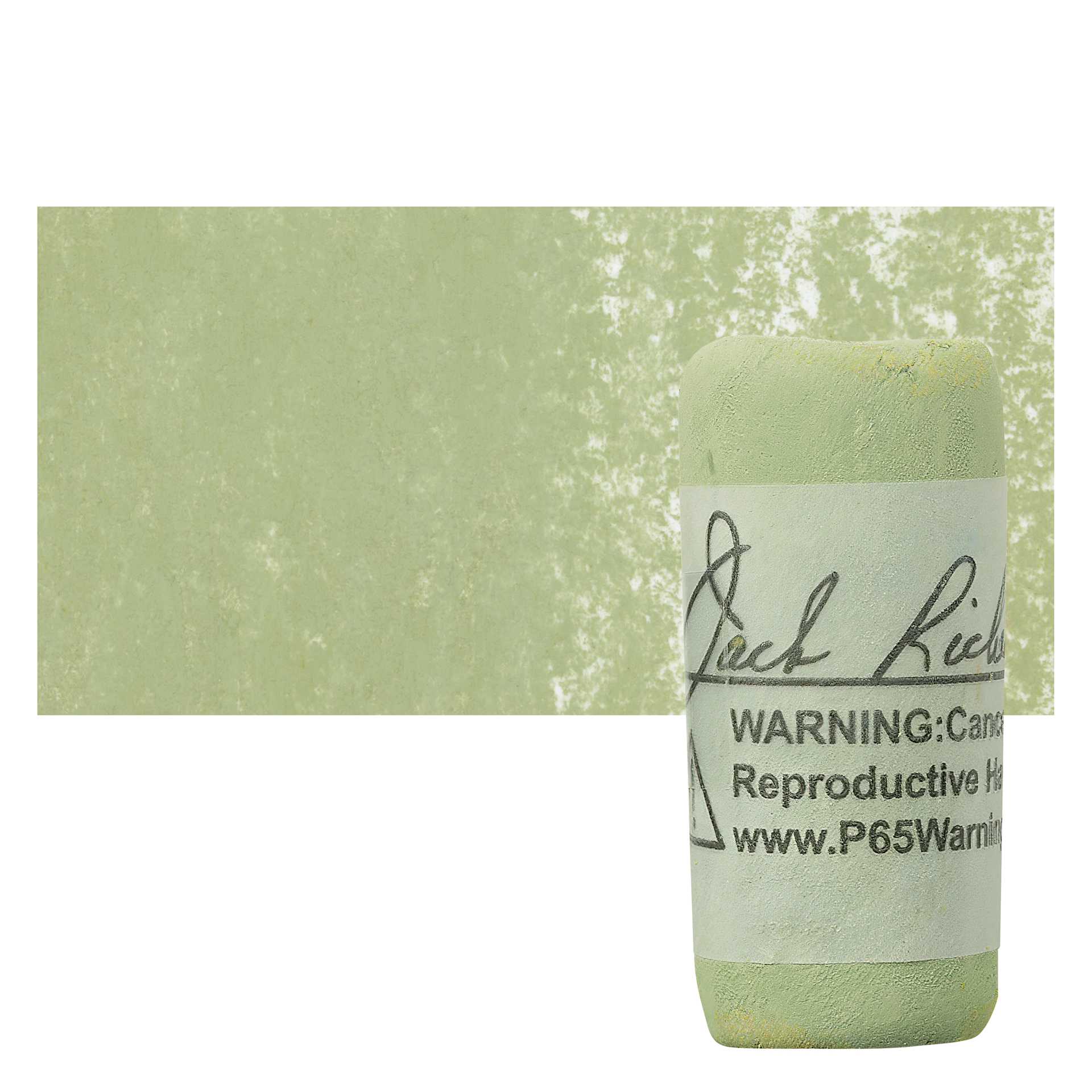 Richeson Soft Handrolled Pastel - Earth Green EG1, pastel and swatch