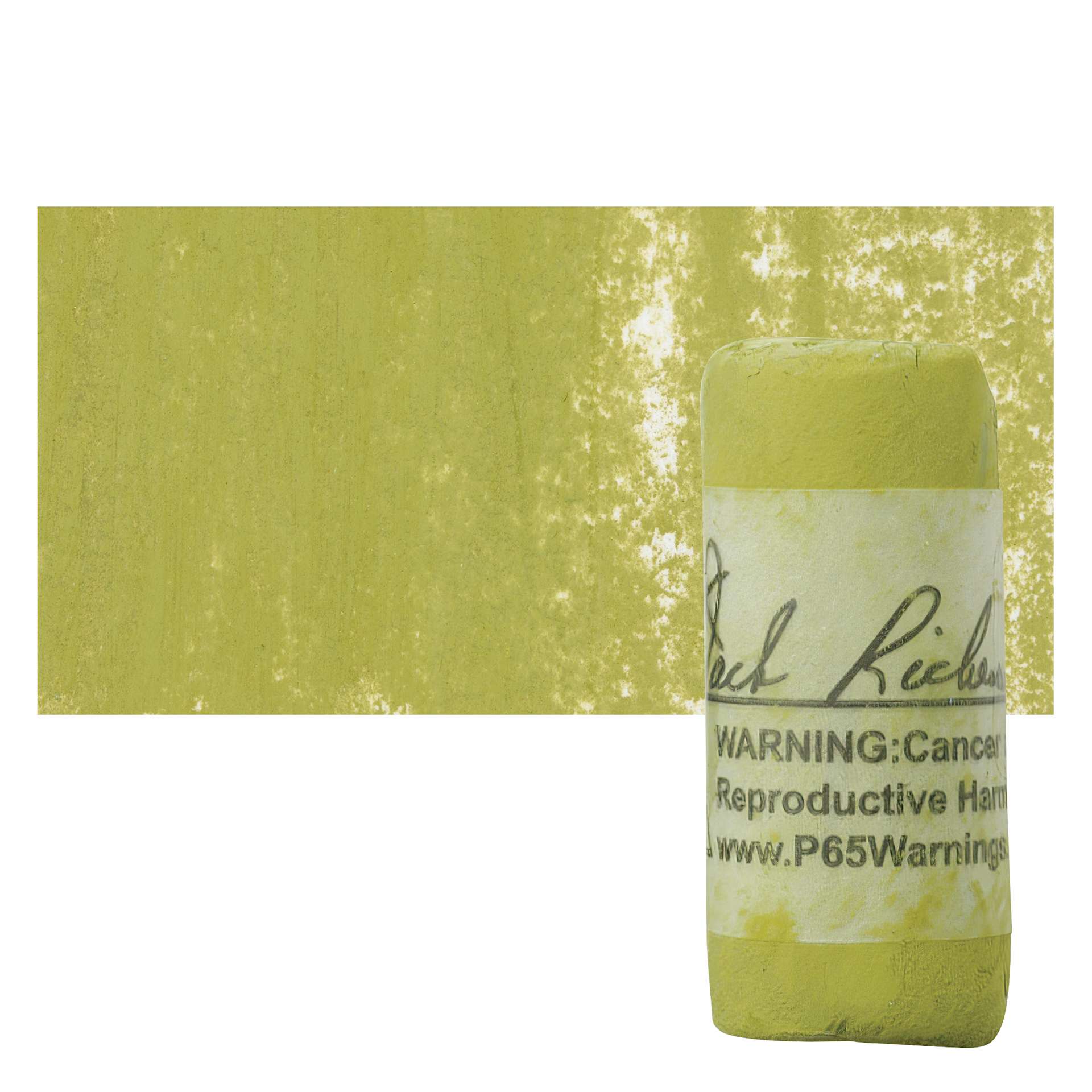 Richeson Soft Handrolled Pastel - Earth Green EG12, pastel and swatch