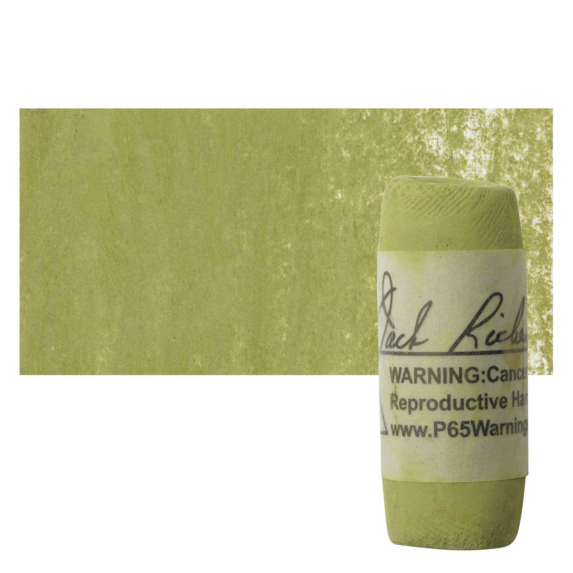Richeson Soft Handrolled Pastel - Earth Green EG13, pastel and swatch