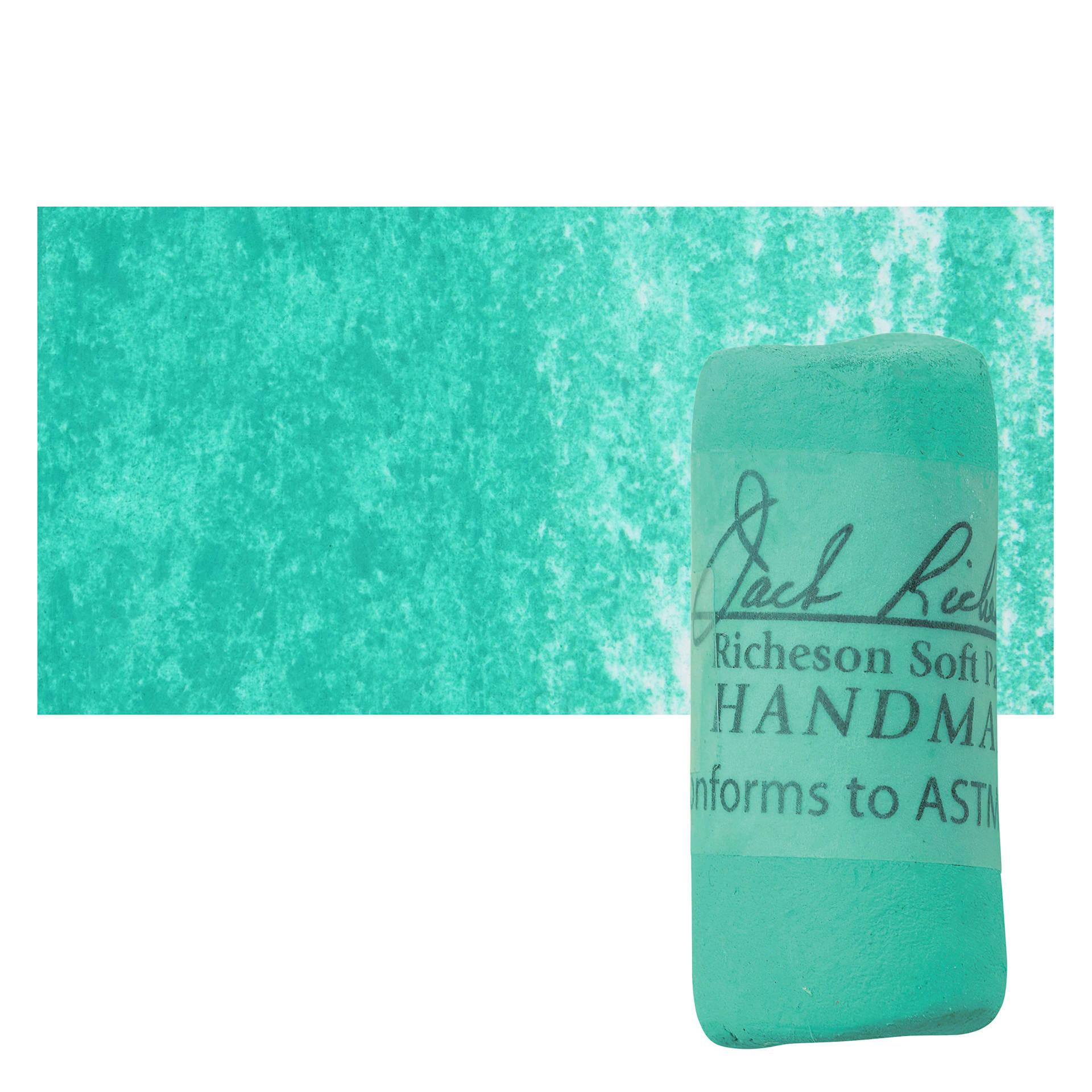 Richeson Soft Handrolled Pastel - Turquoise Green TG5, pastel and swatch