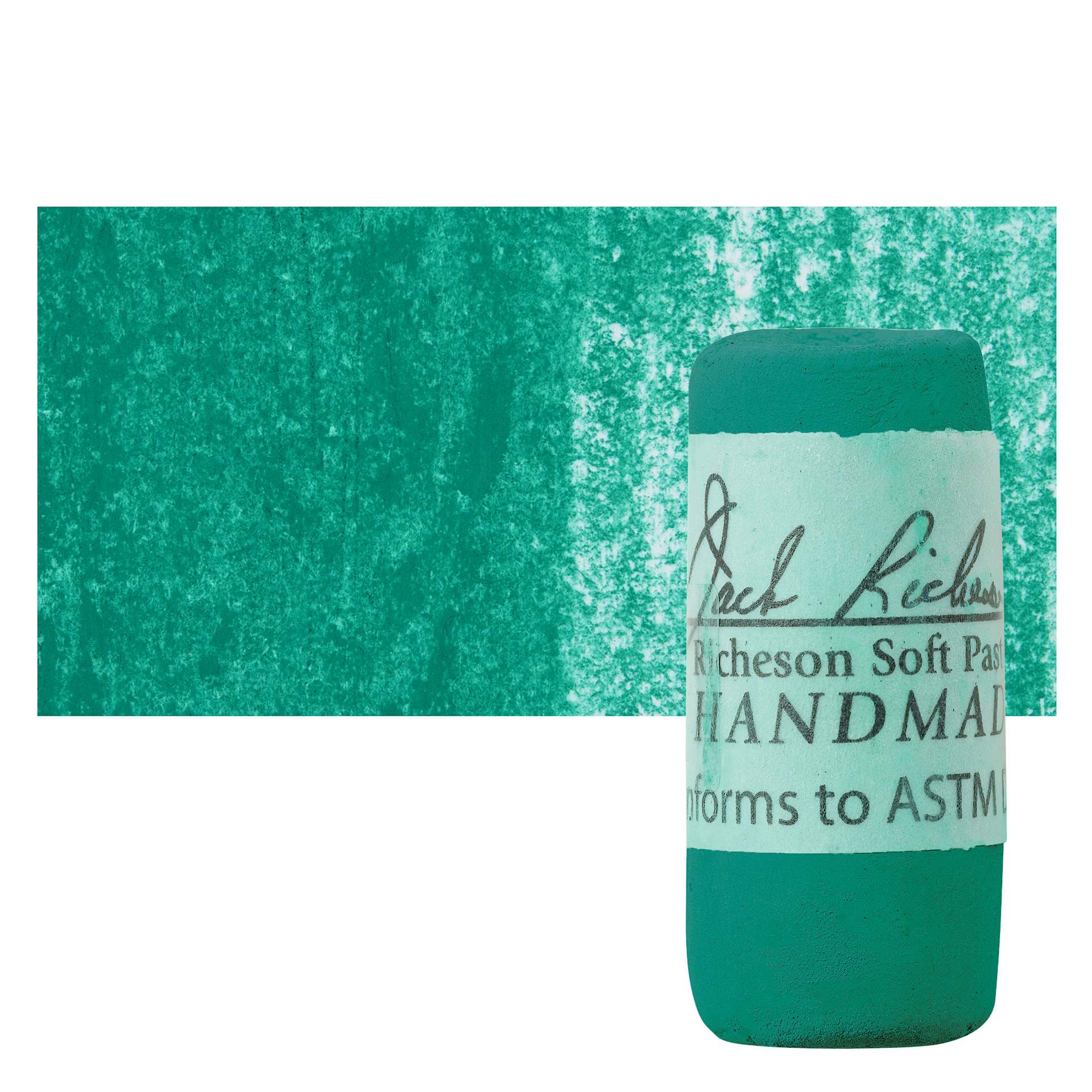 Richeson Soft Handrolled Pastel - Turquoise Green TG9, pastel and swatch