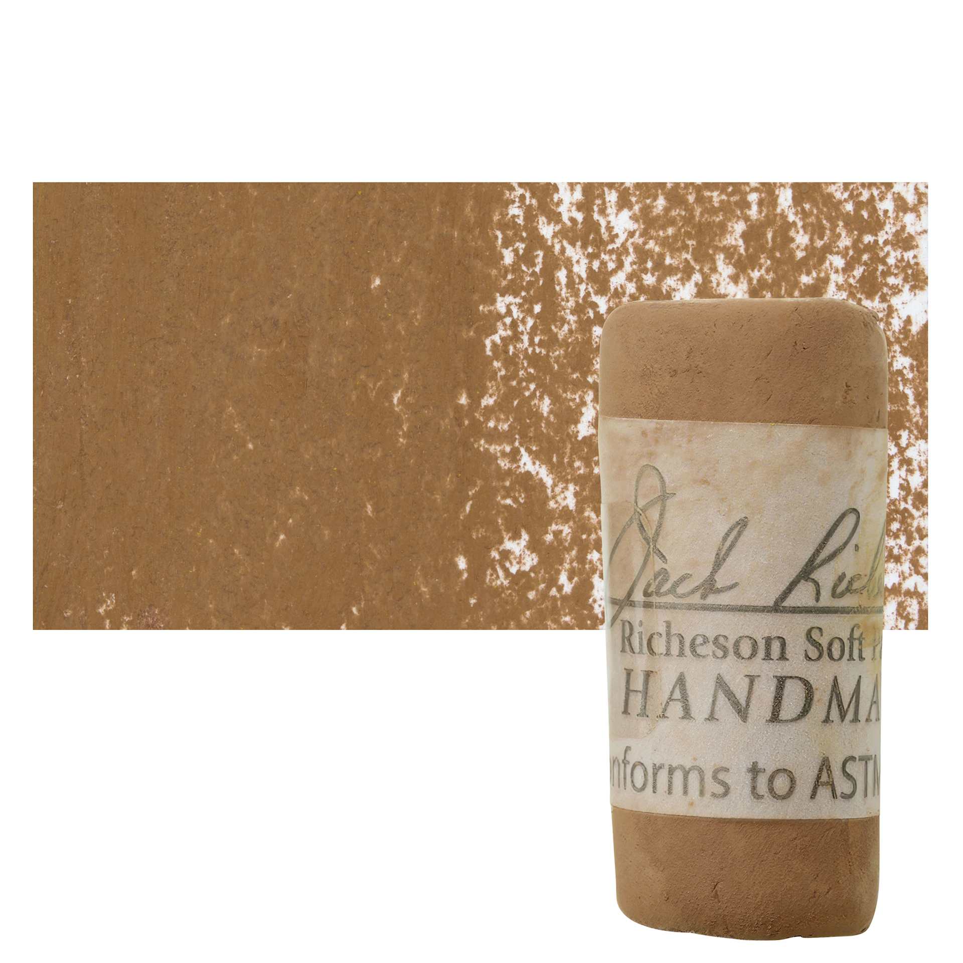 Richeson Soft Handrolled Pastel - Earth Brown EB5, pastel and swatch