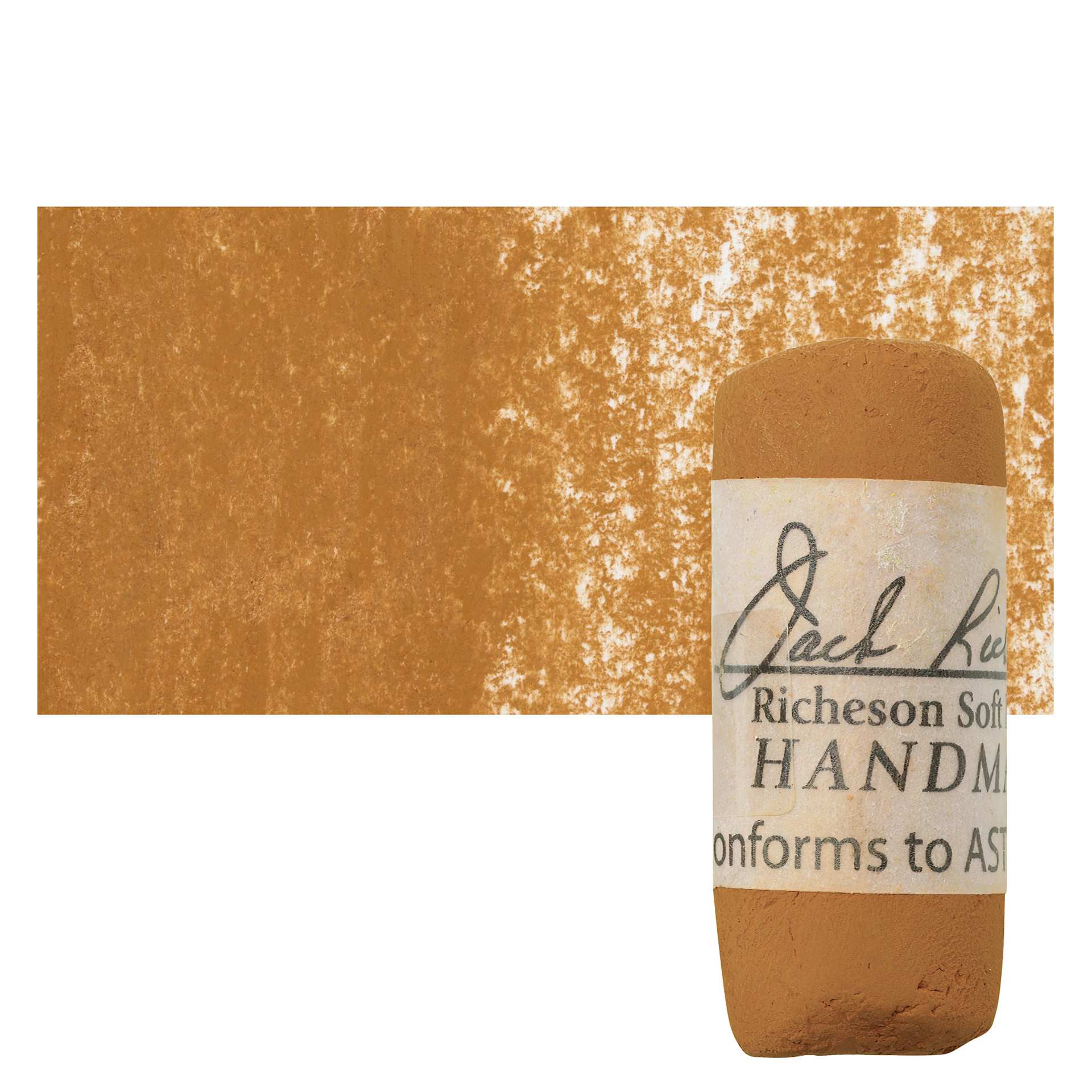 Richeson Soft Handrolled Pastel - Earth Brown EB10, pastel and swatch