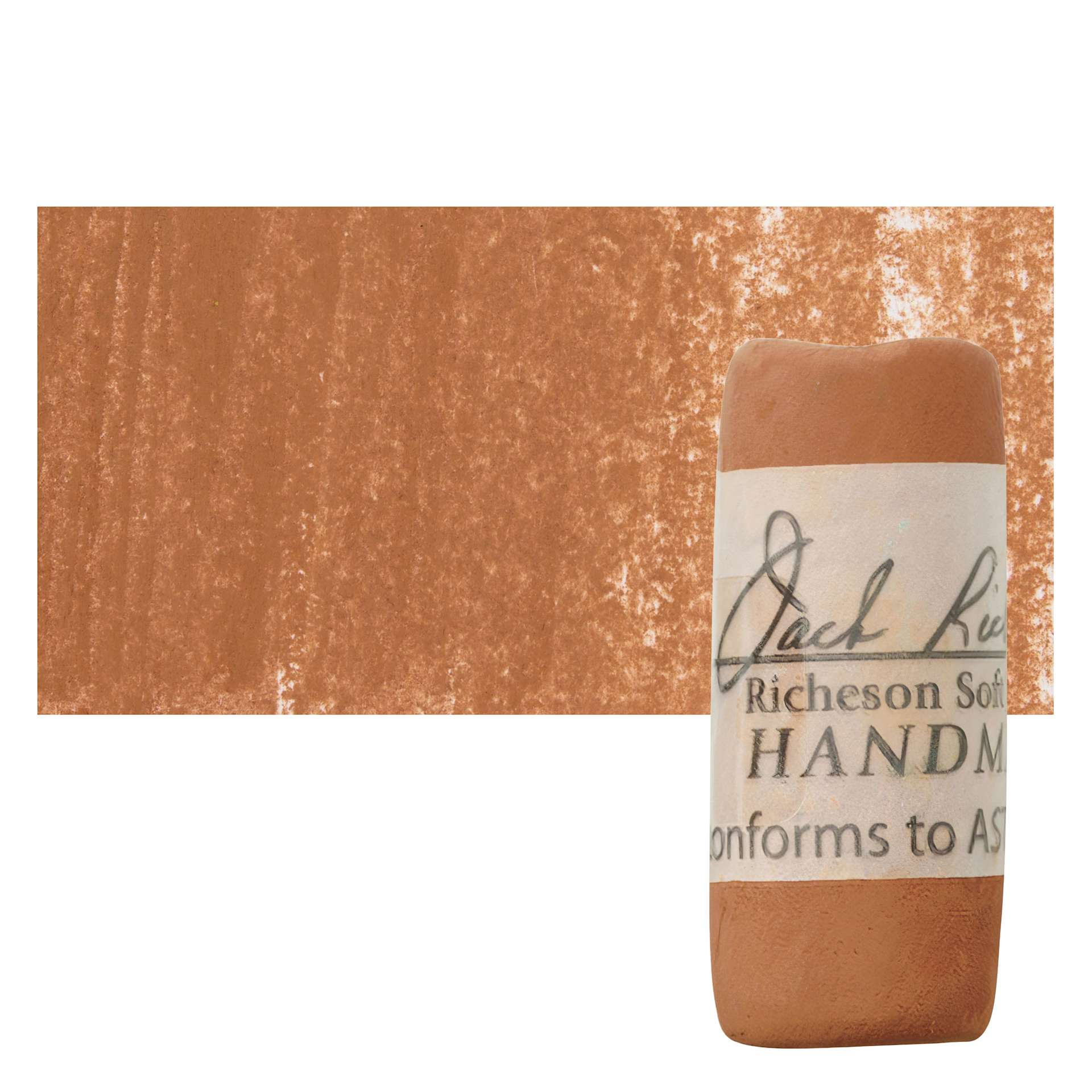 Richeson Soft Handrolled Pastel - Earth Brown EB11, pastel and swatch
