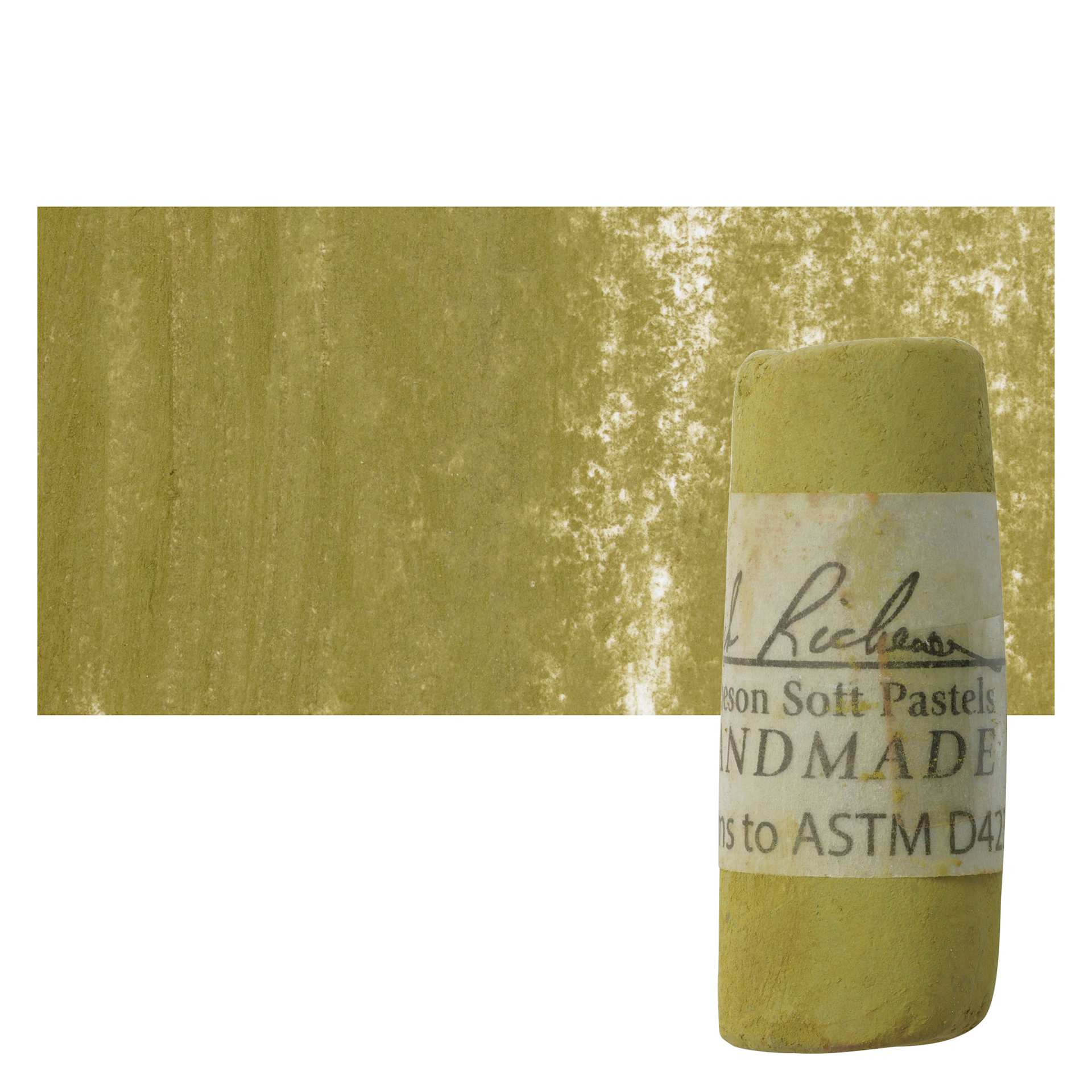 Richeson Soft Handrolled Pastel - Earth Brown EB37, pastel and swatch