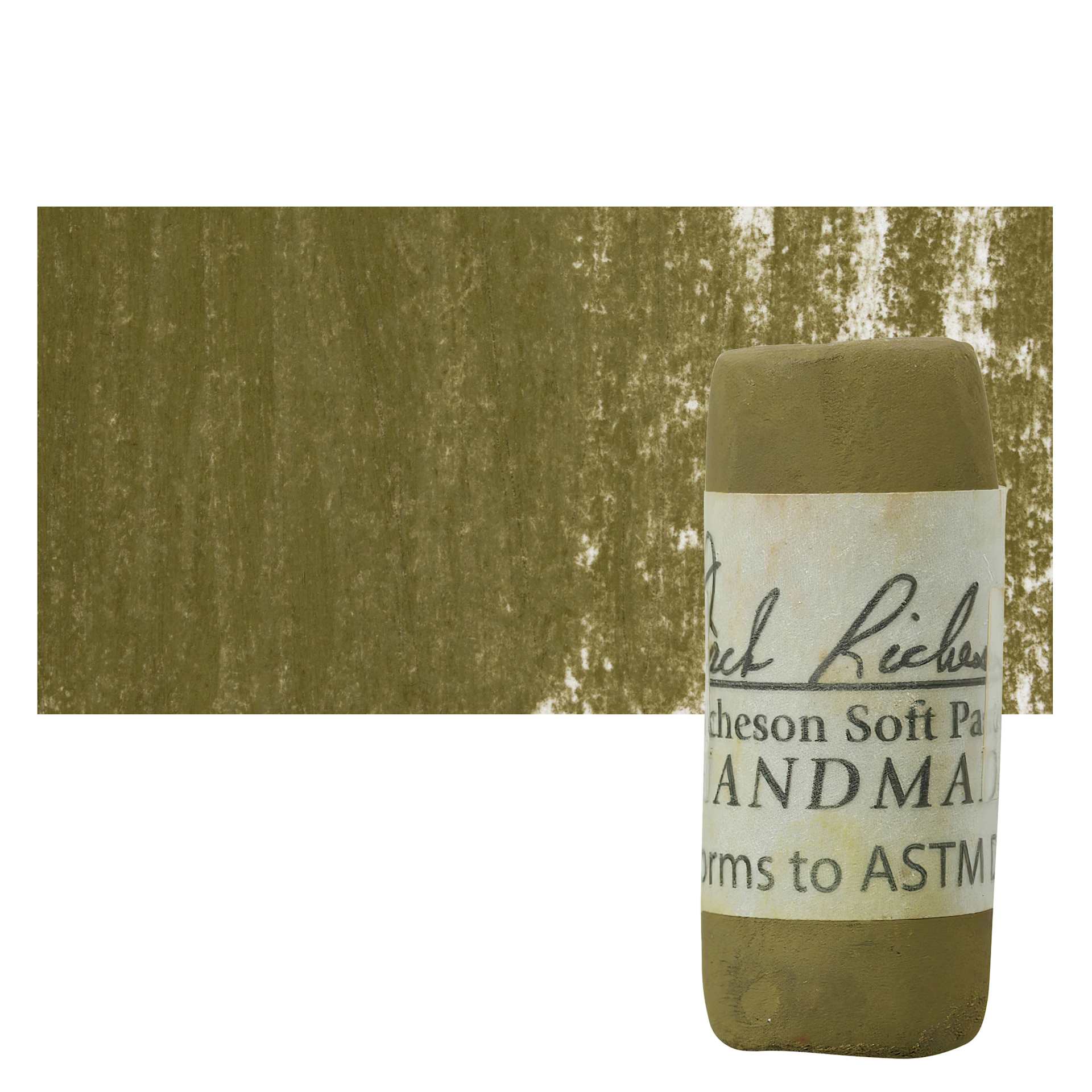 Richeson Soft Handrolled Pastel - Earth Brown EB39, pastel and swatch