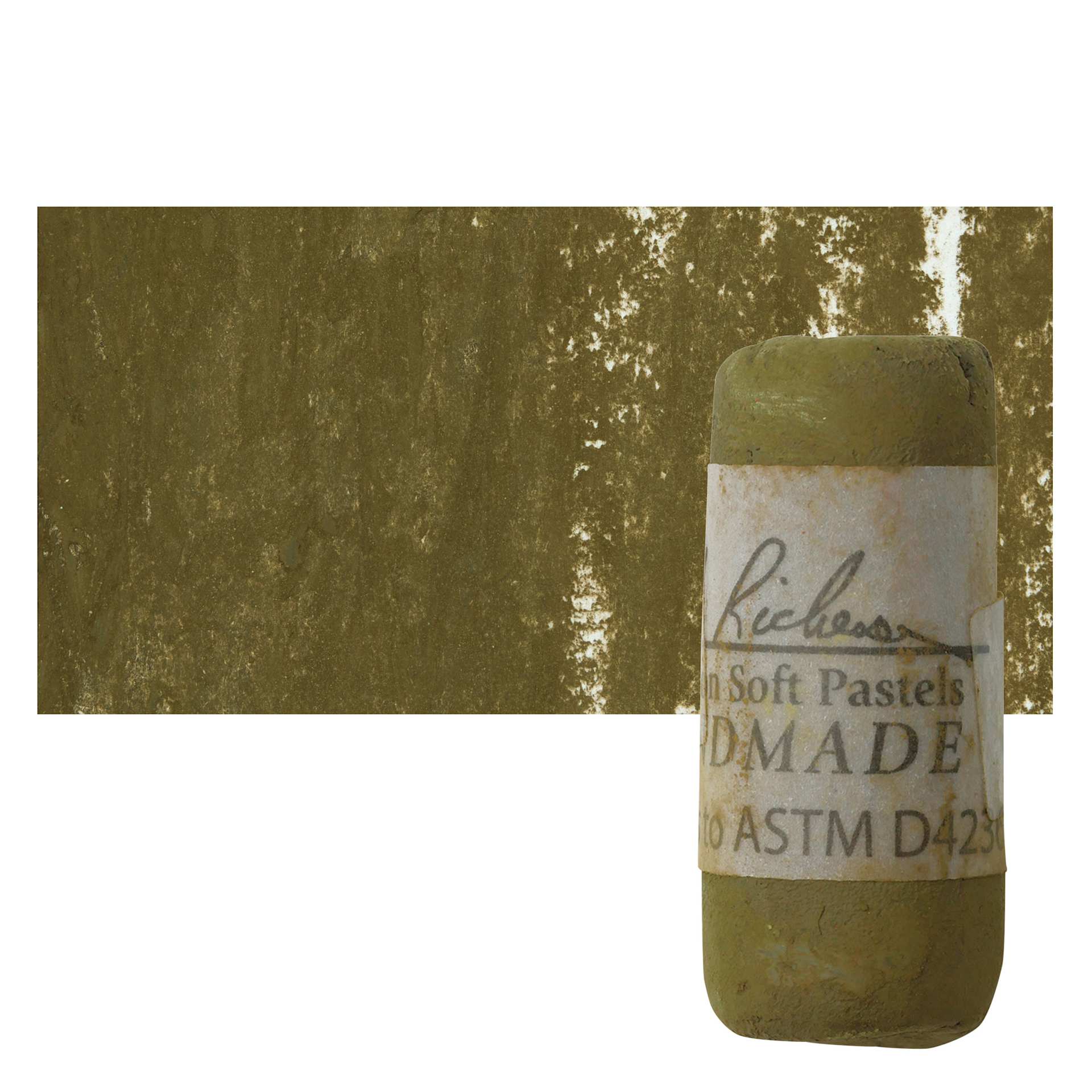 Richeson Soft Handrolled Pastel - Earth Brown EB42, pastel and swatch
