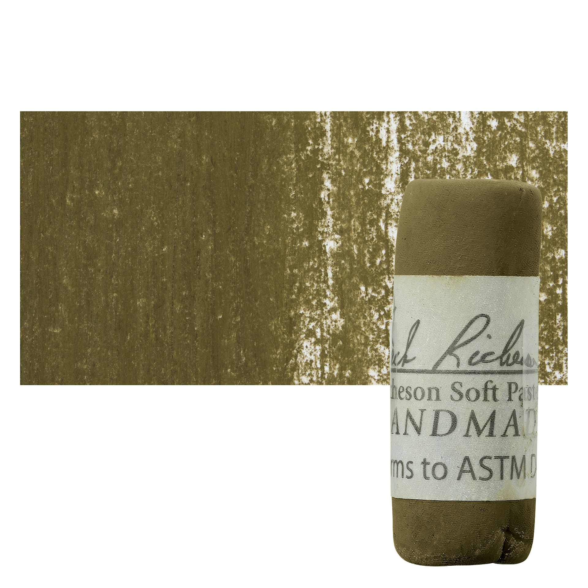 Richeson Soft Handrolled Pastel - Earth Brown EB45, pastel and swatch