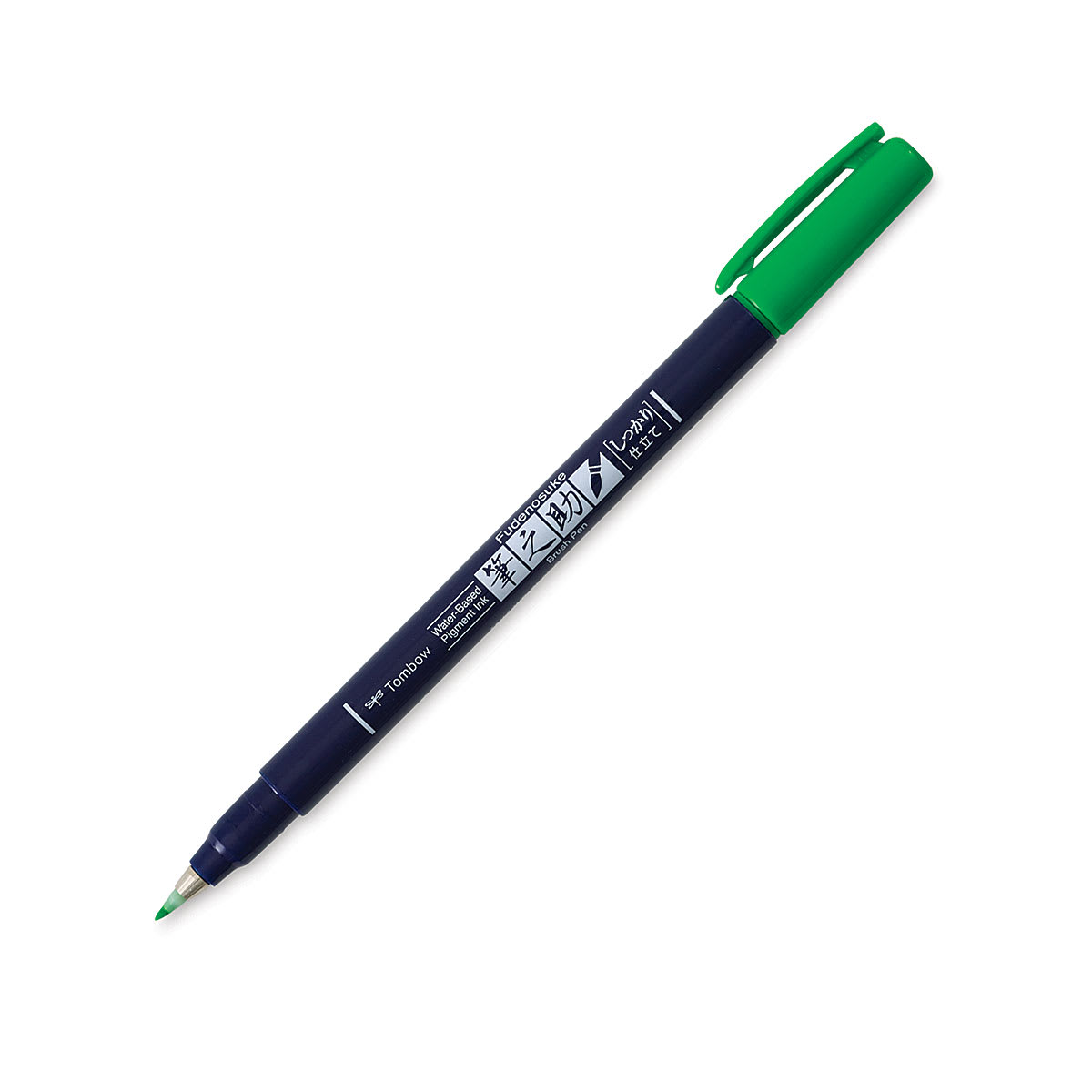 Tombow Fudenosuke Brush Pen - Green, Hard Tip