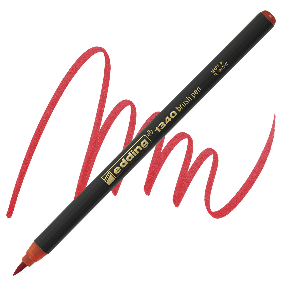 Edding Brush Pen - Red pen and swatch
