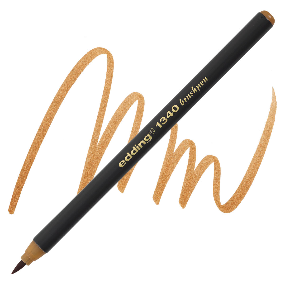 Edding Brush Pen - Ochre pen and swatch