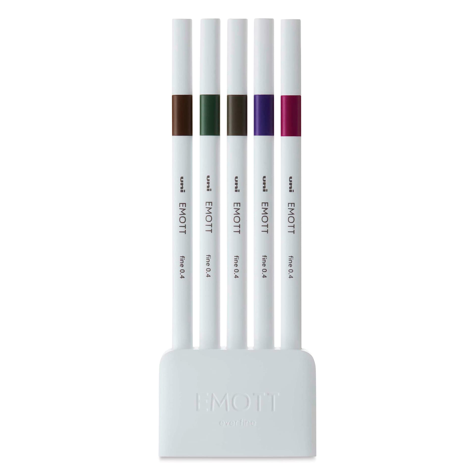 Uni Emott Fineliners - Set of 5, Vintage Colors (out of package)