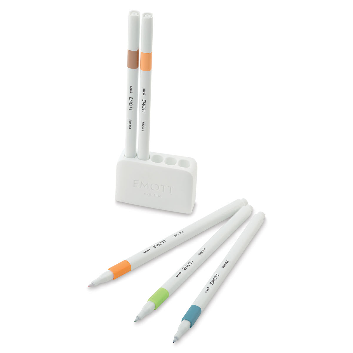 Uni Emott Fineliners - Set of 5, Nature Colors