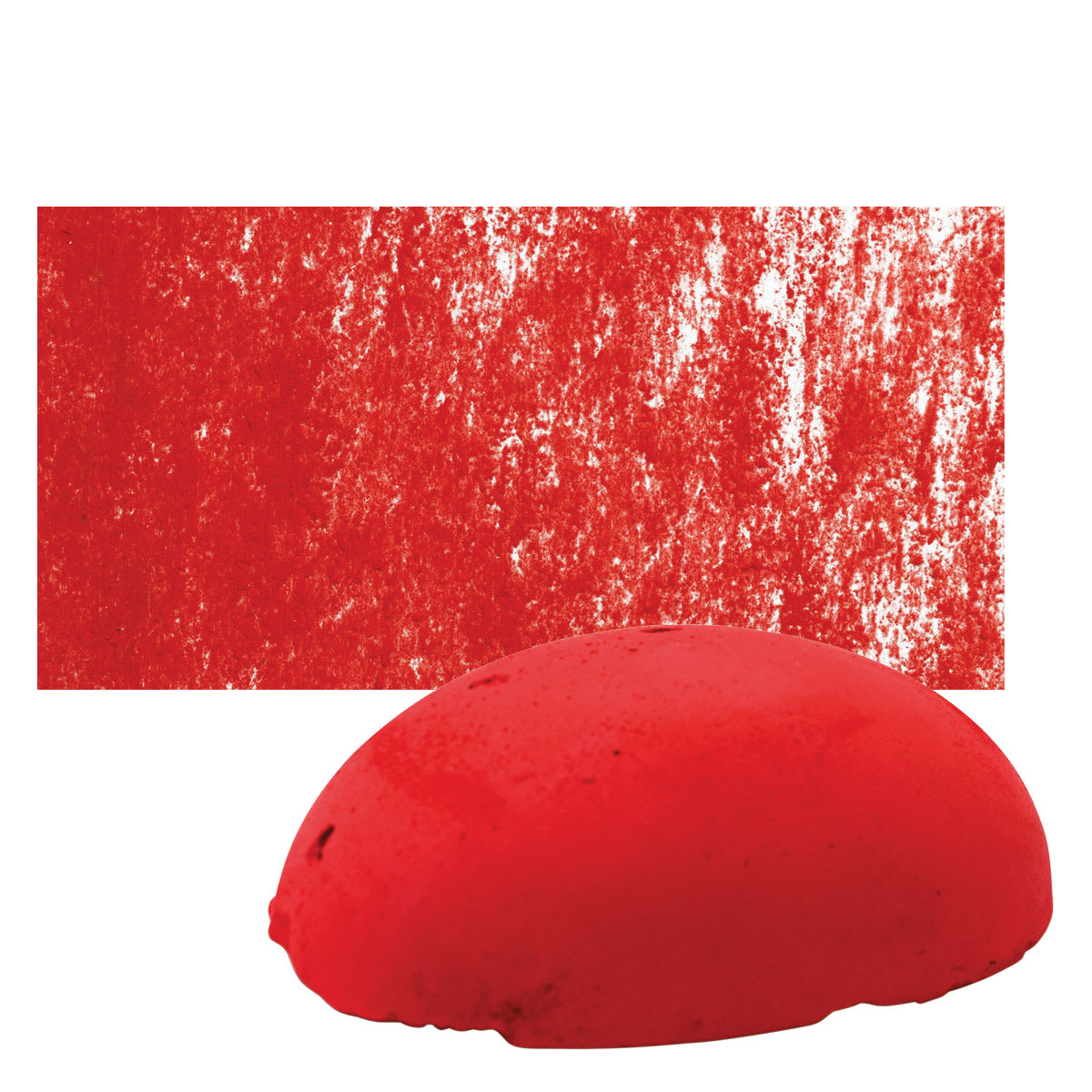 Sennelier Soft Pastel Pebble - Ruby Red pastel and swatch