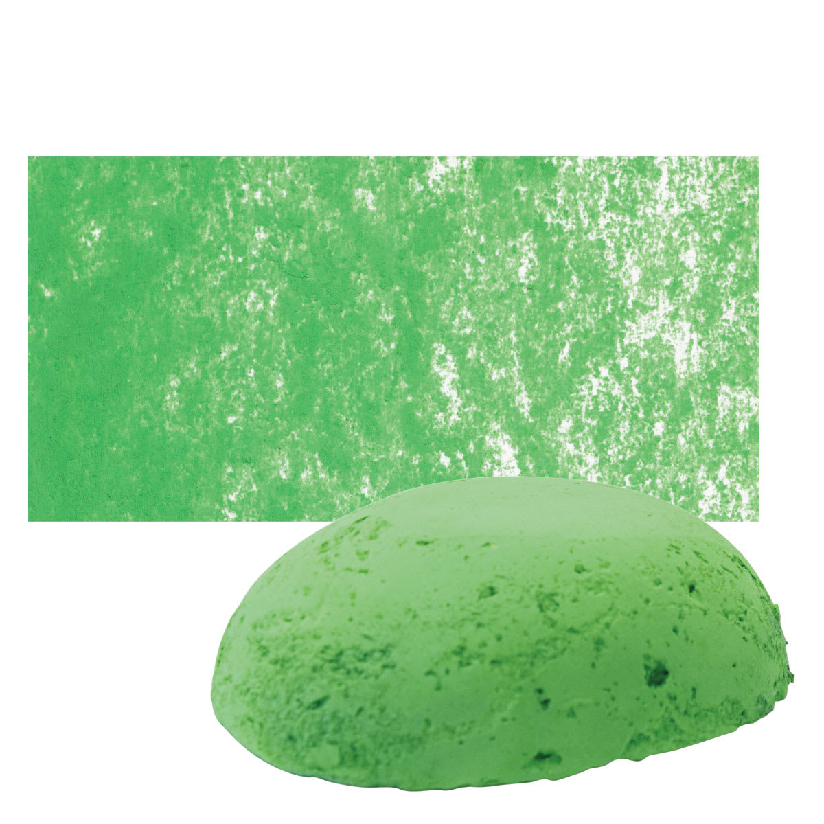 Sennelier Soft Pastel Pebble - Barite Green pastel and swatch