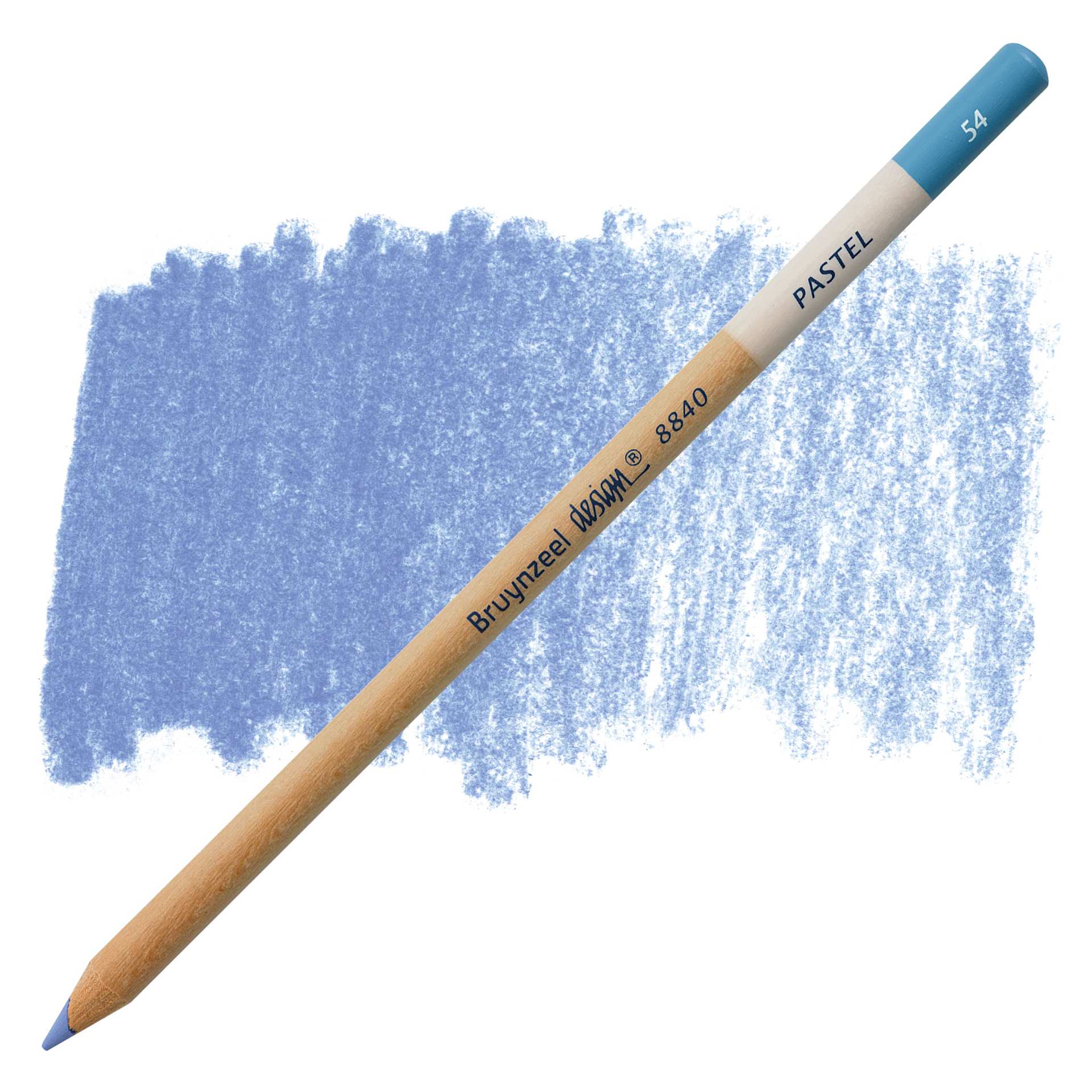 Bruynzeel Design Pastel Pencil - Cerulean Blue 54 pastel pencil and swatch