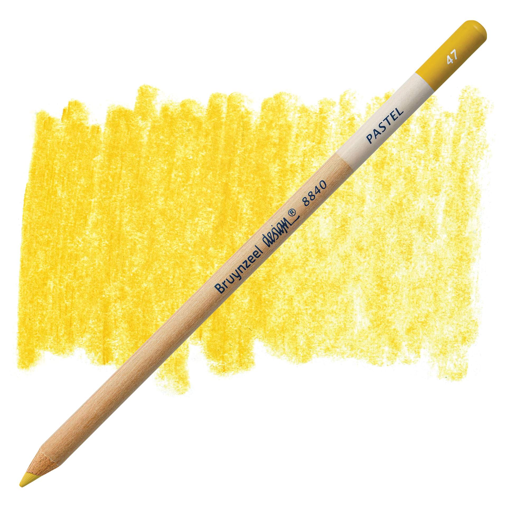 Bruynzeel Design Pastel Pencil - Raw Sienna 47 pastel pencil and swatch