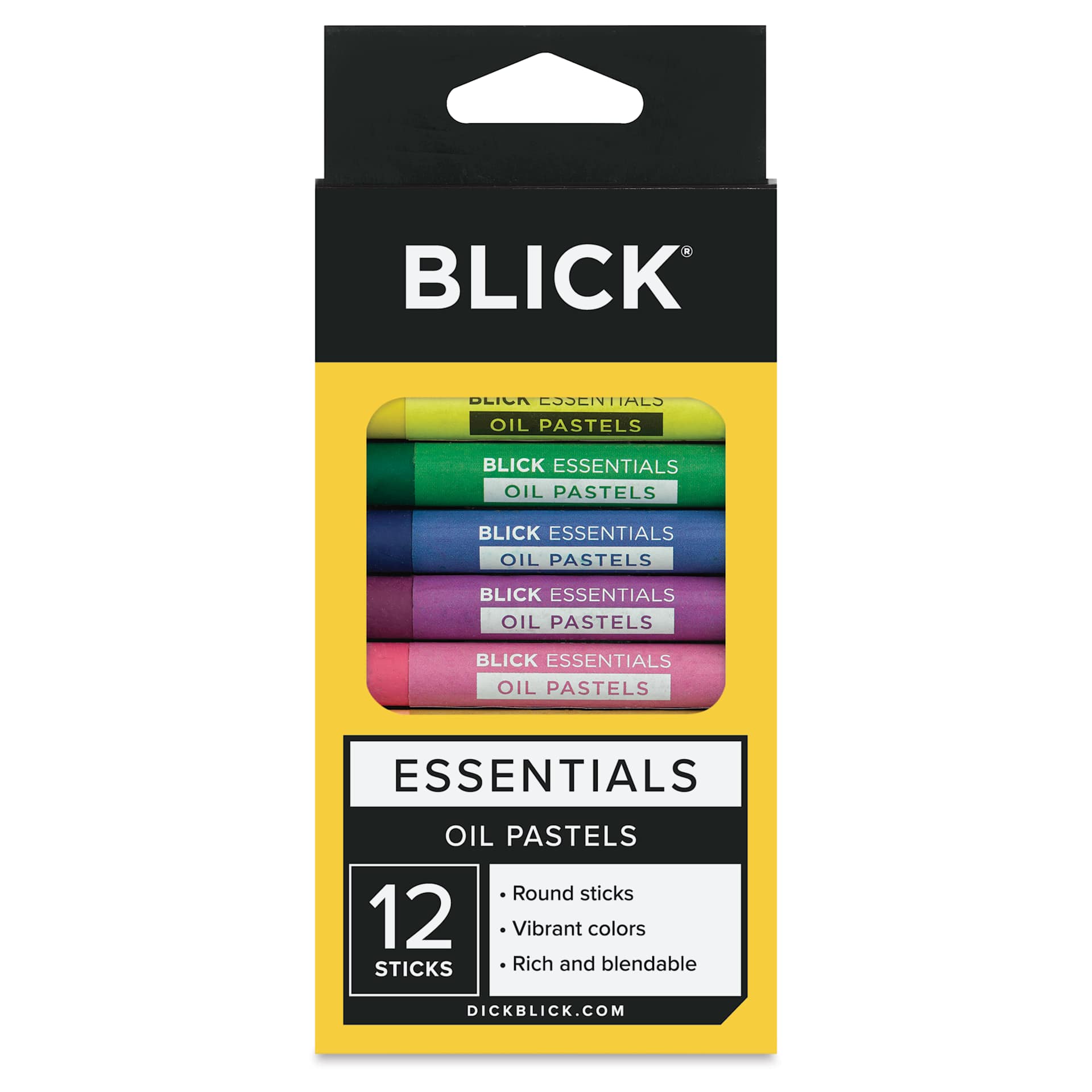 Blick Essentials Oil Pastel Sets - Set of 12, front of packaging