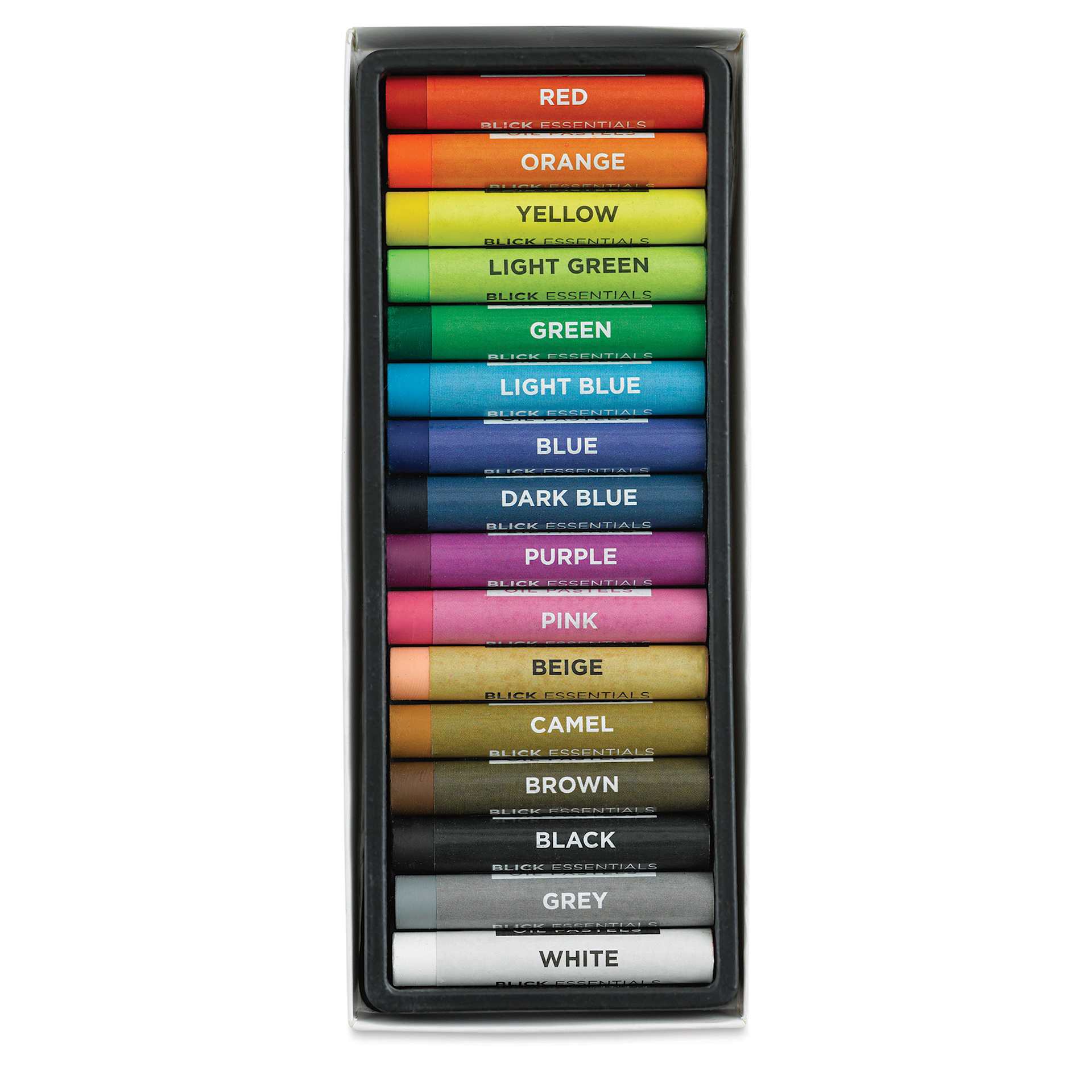 Blick Essentials Oil Pastel Sets - Set of 16, contents out of packaging