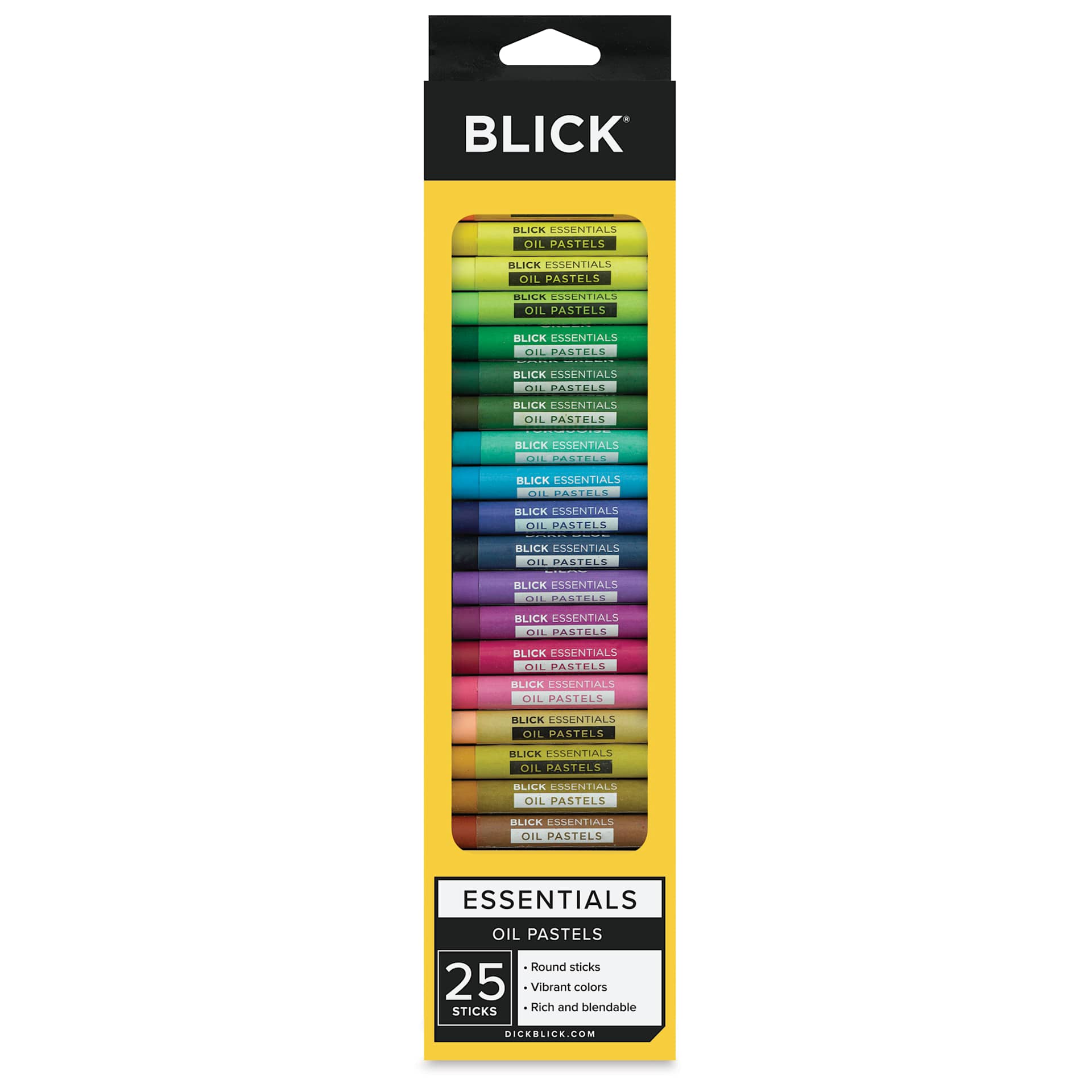 Blick Essentials Oil Pastel Sets - Set of 25, front of packaging